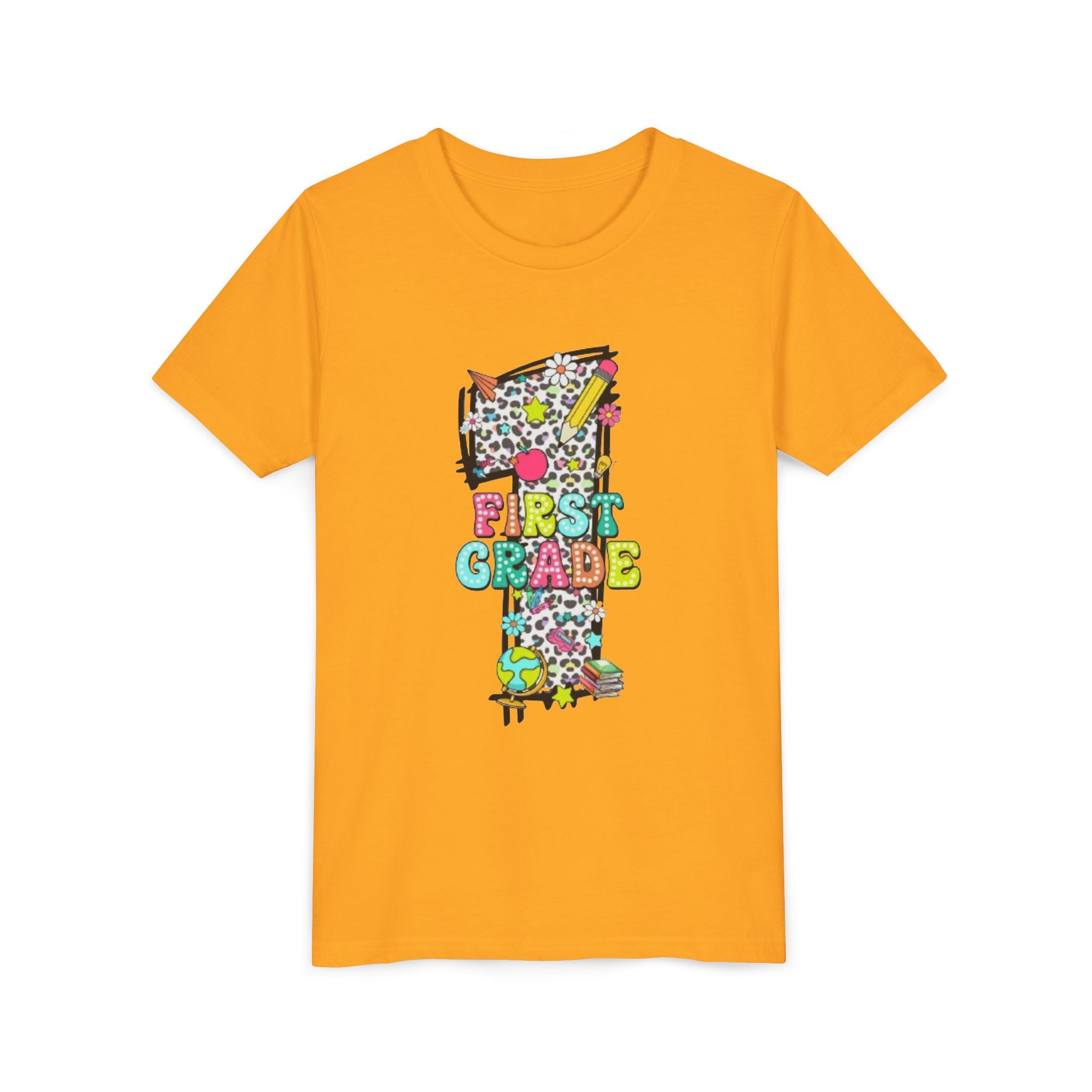 First Grade Number 1 Kids T-Shirt | Colorful Back-to-School Graphic Tee