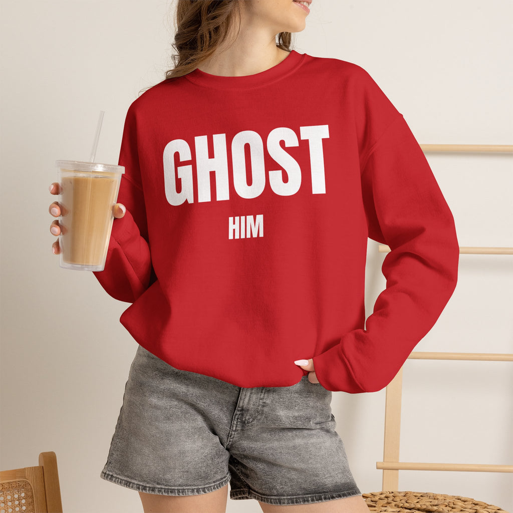 Ghost Him Crewneck Sweatshirt | Bold Halloween/Graphic