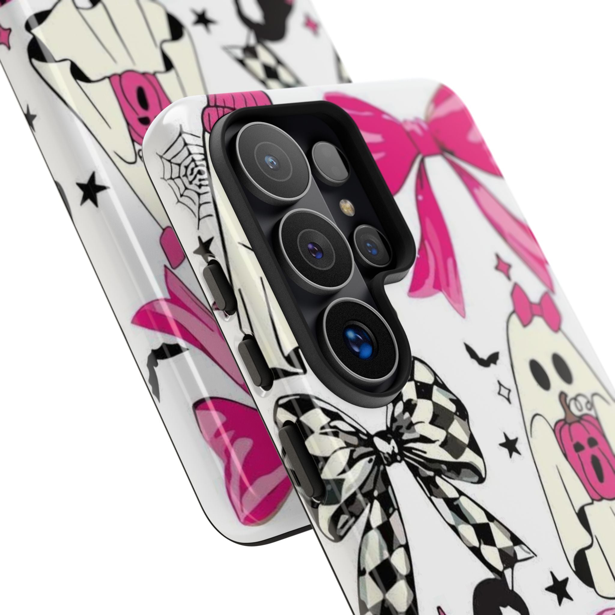 Phone Case | Cute Pink Ghosts & Bows Halloween Pattern