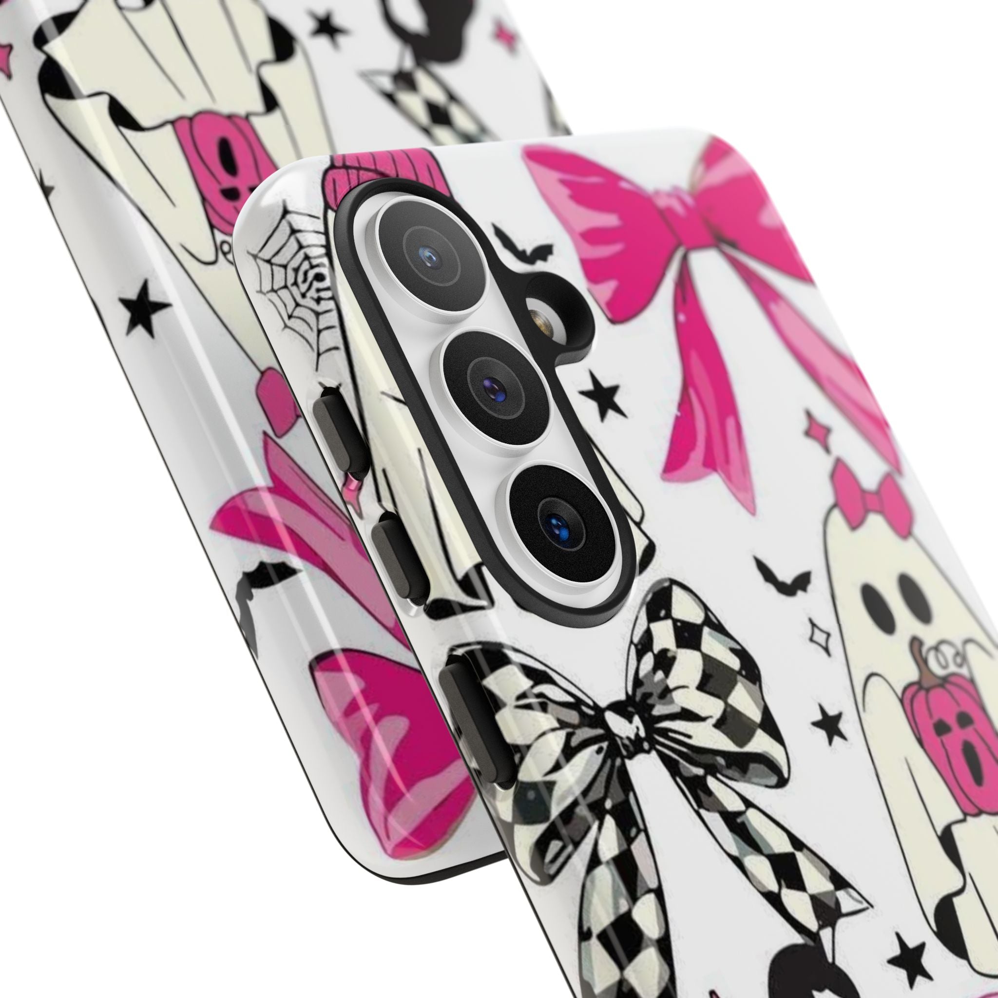 Phone Case | Cute Pink Ghosts & Bows Halloween Pattern