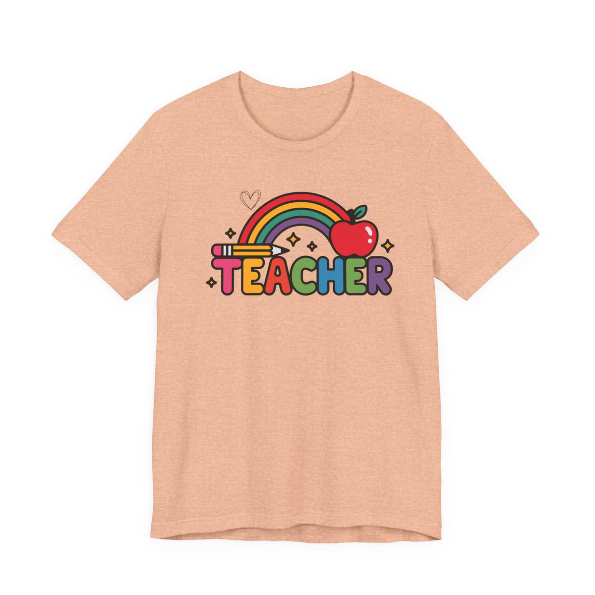 Teacher Rainbow Apple T-Shirt