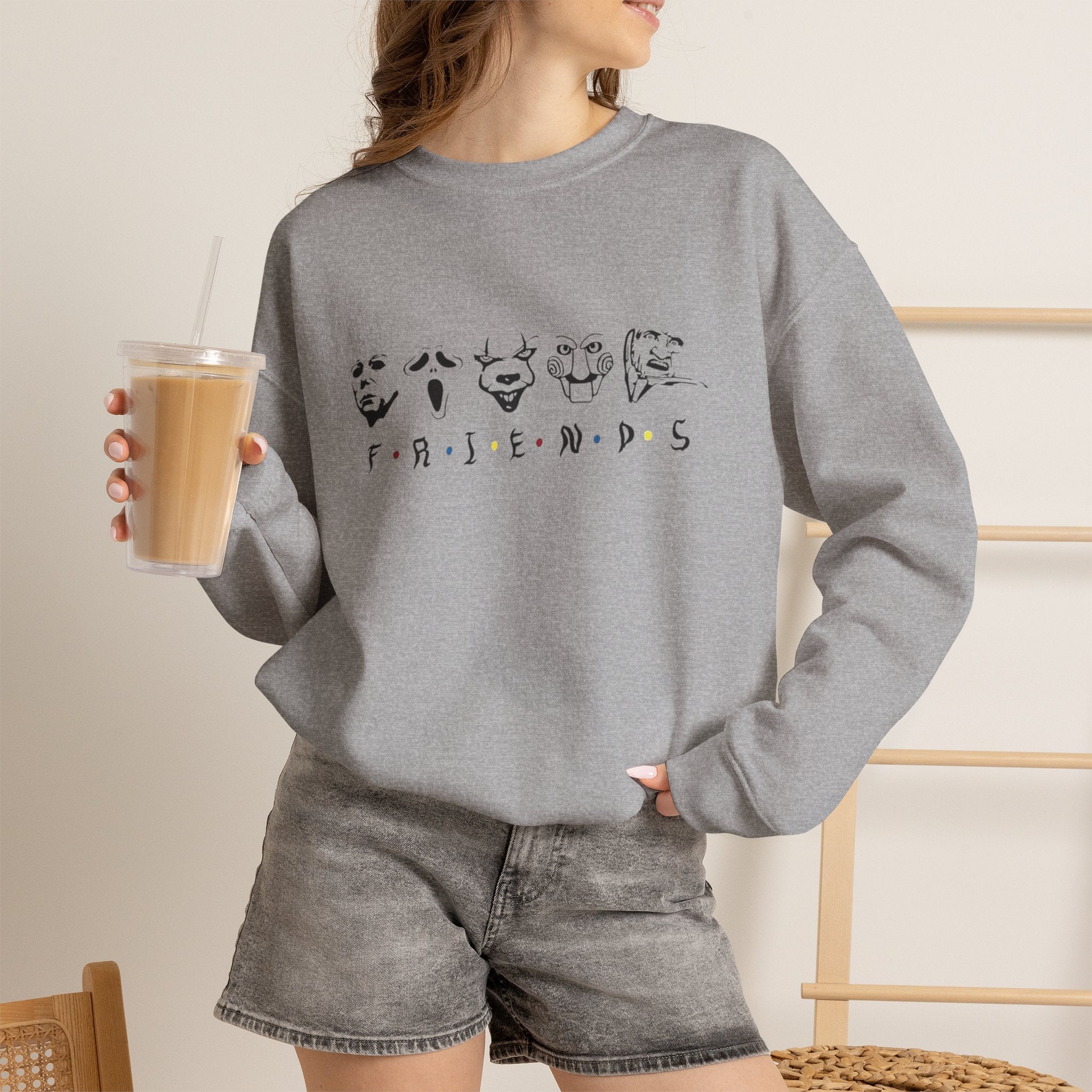 The Faces Of Halloween Crewneck Sweatshirt