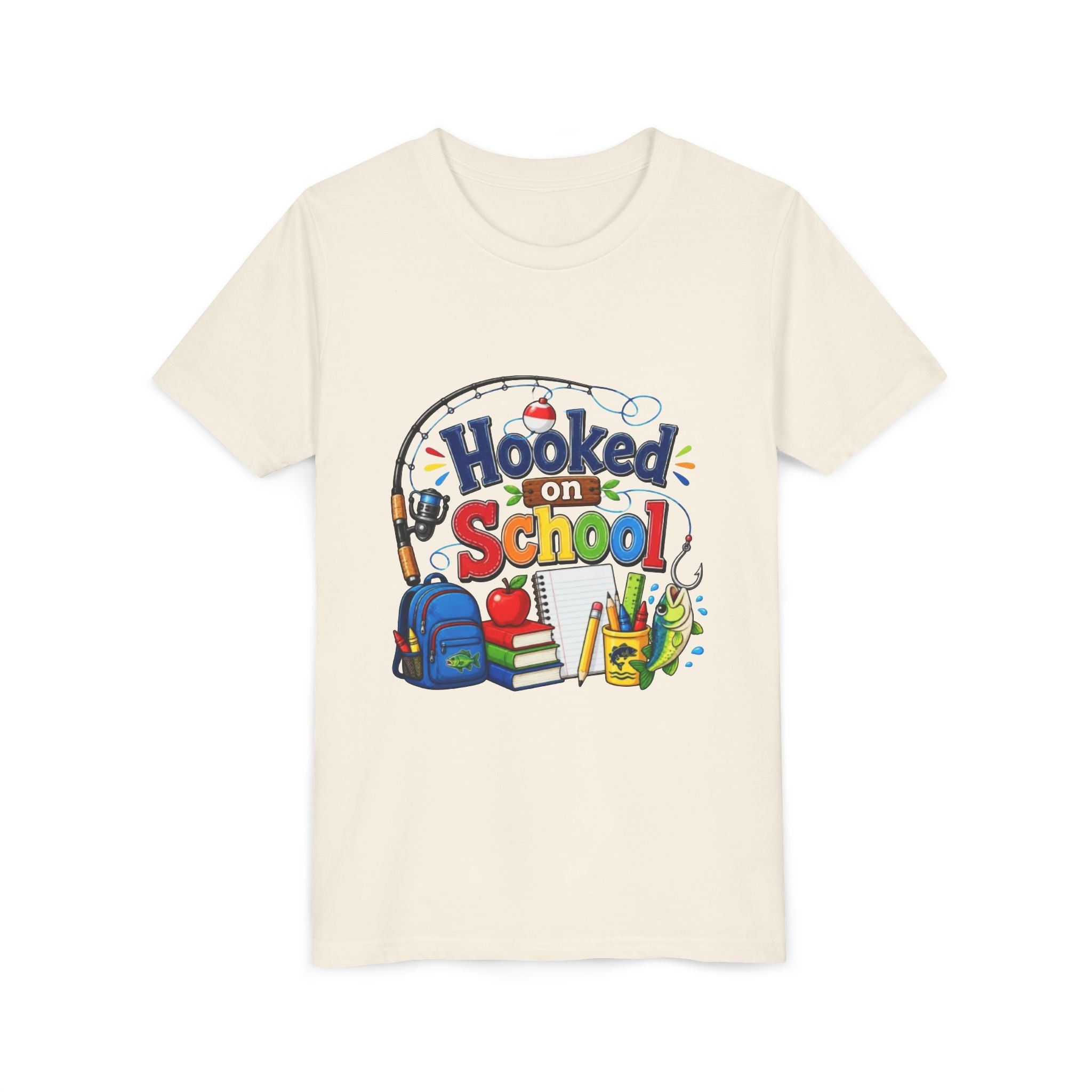 Youth Tee | "Hooked on School" Back-to-School Kids' Shirt
