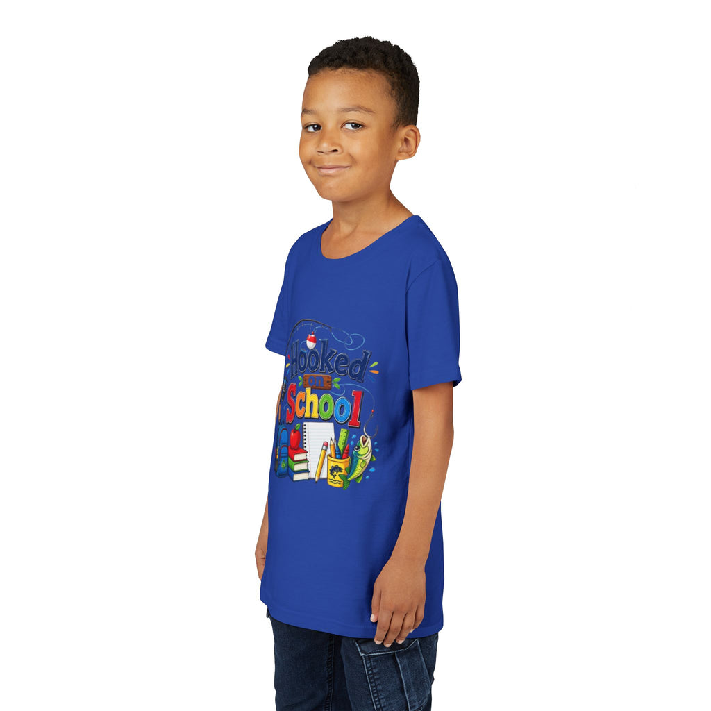Youth Tee | "Hooked on School" Back-to-School Kids' Shirt