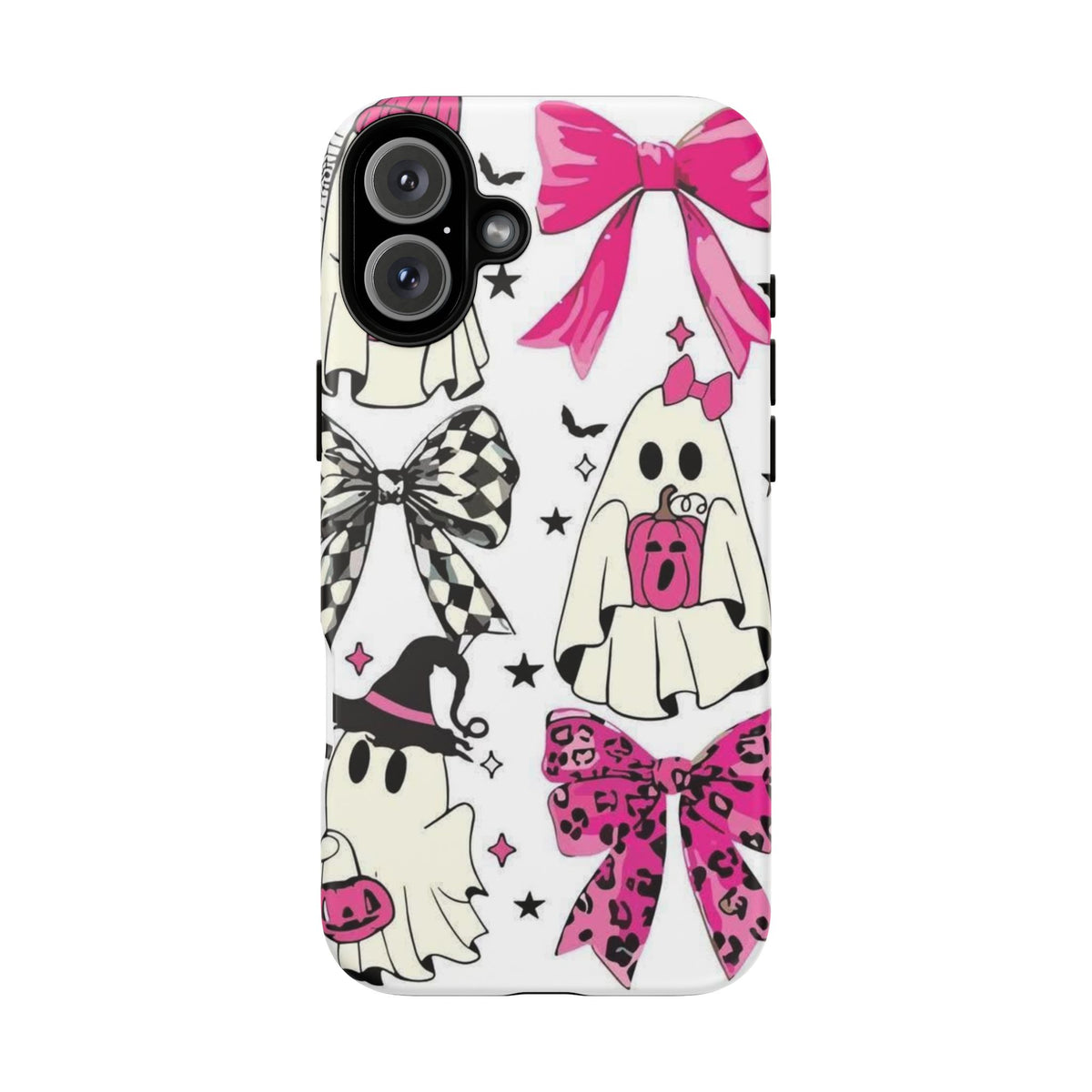 Phone Case | Cute Pink Ghosts & Bows Halloween Pattern