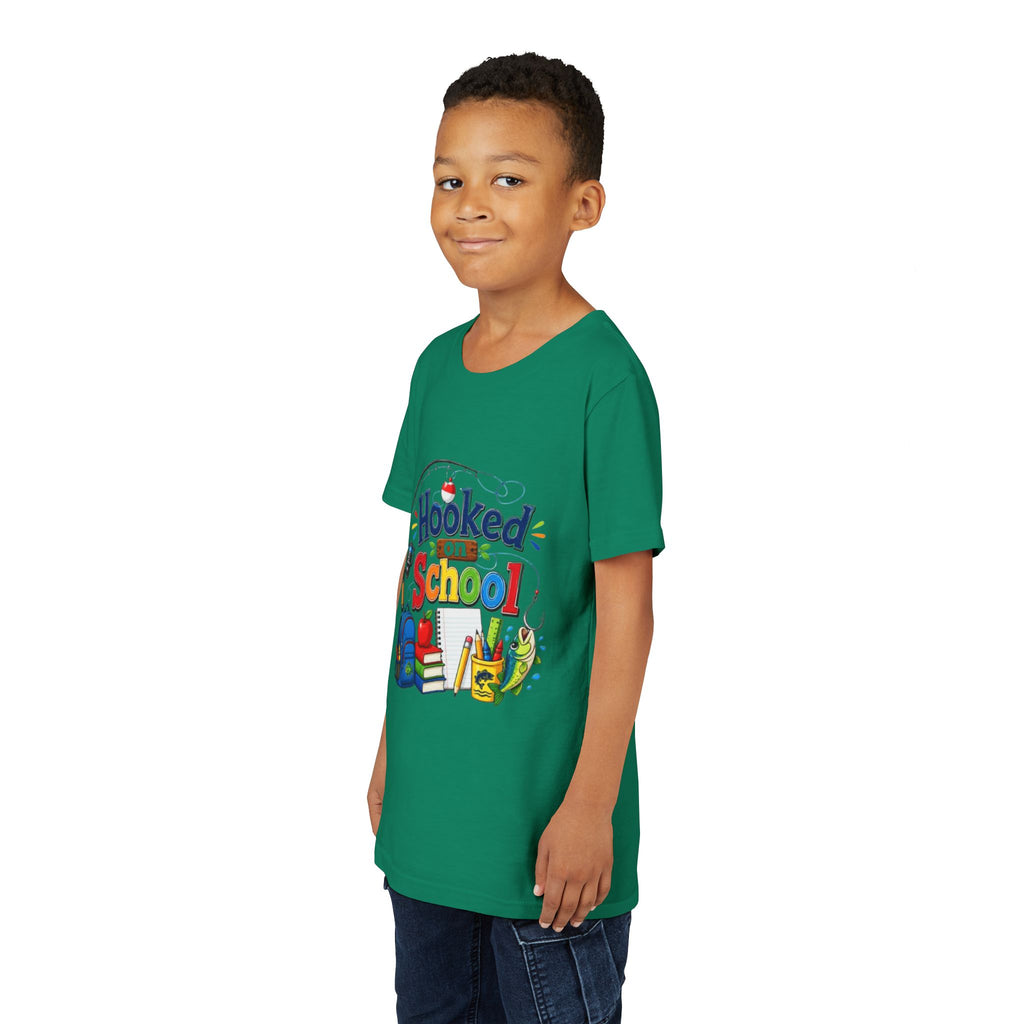 Youth Tee | "Hooked on School" Back-to-School Kids' Shirt