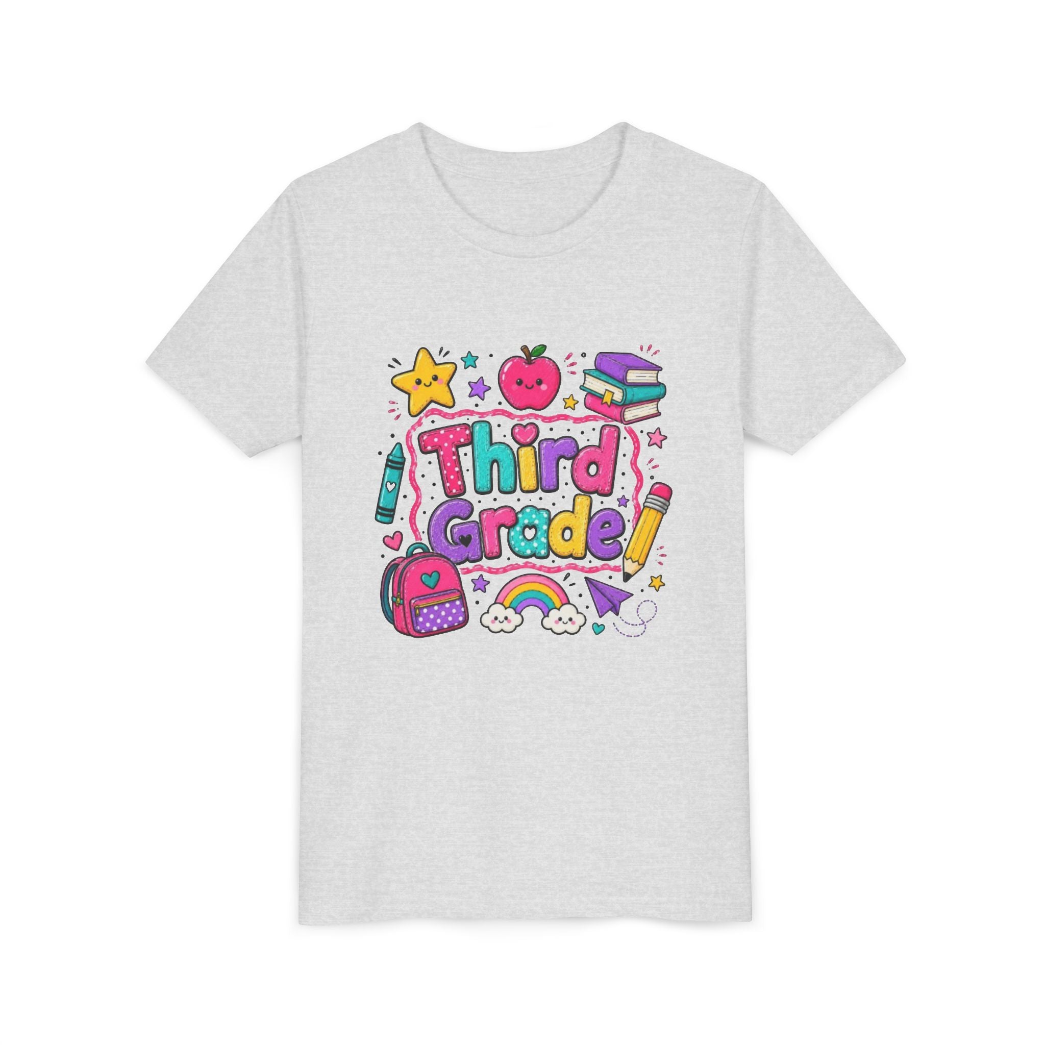 Third Grade Kids T-Shirt | Colorful Back-to-School Design