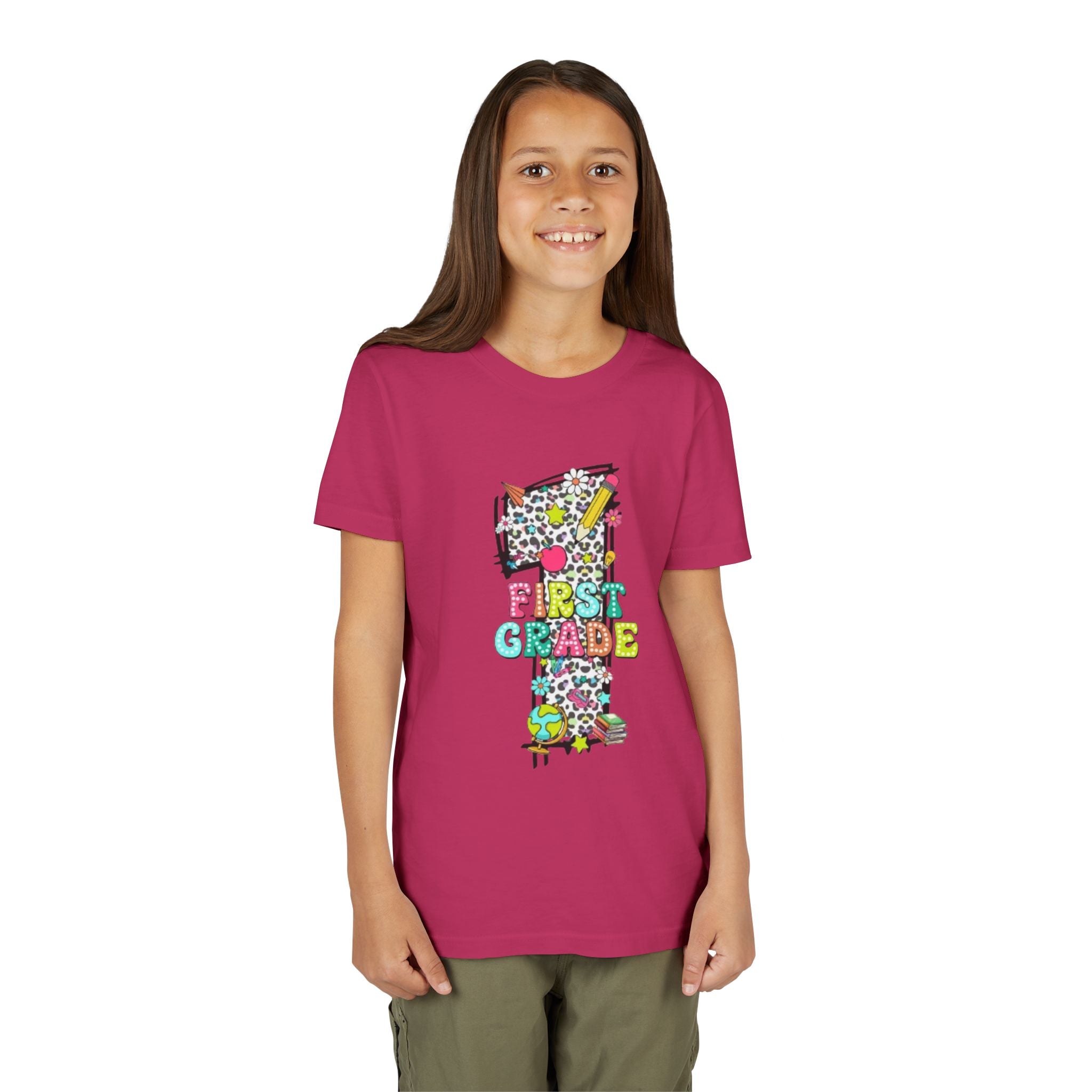 First Grade Number 1 Kids T-Shirt | Colorful Back-to-School Graphic Tee
