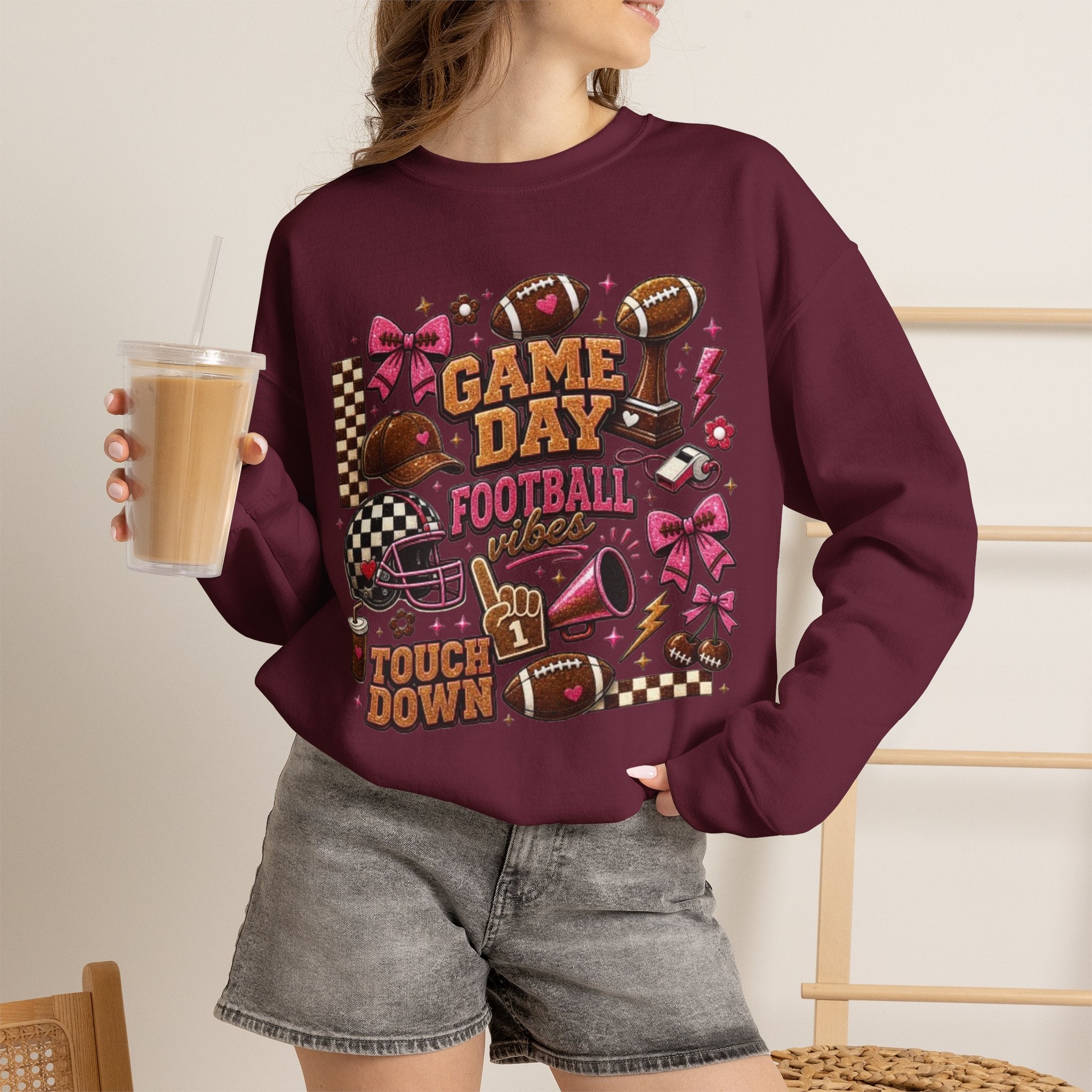 Game Day Football Crewneck Sweatshirt