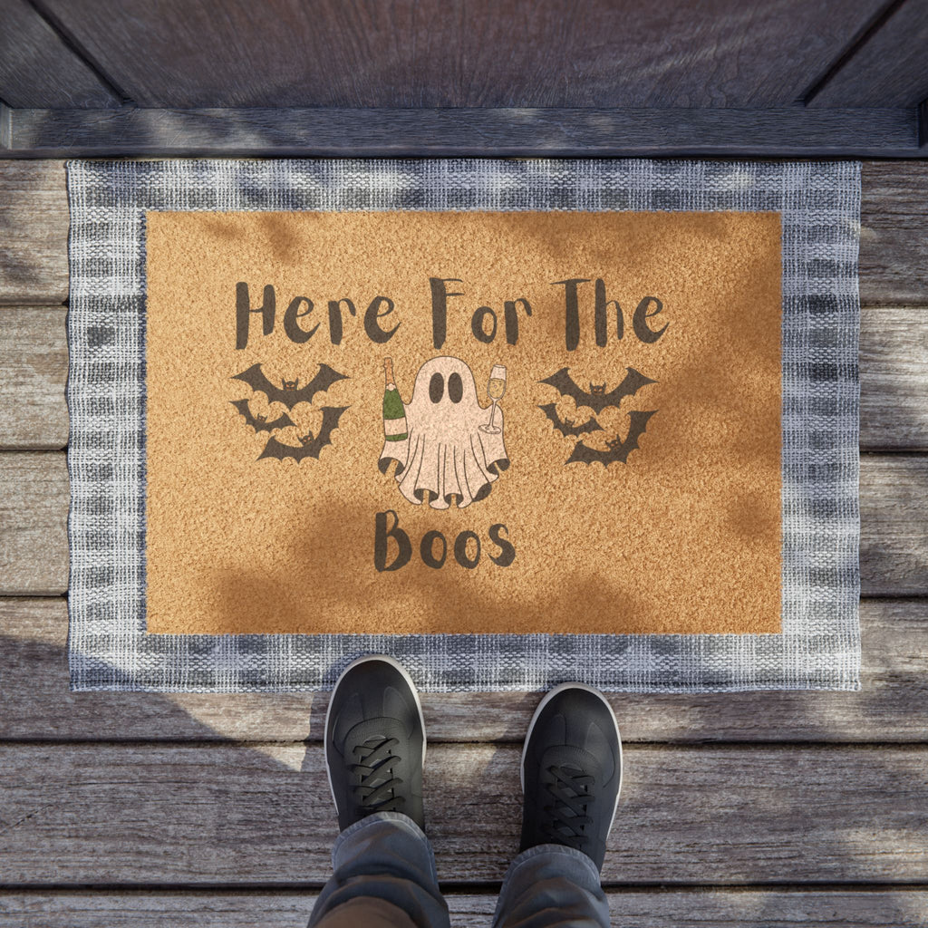 Here for the Boos Doormat | Halloween Ghost Welcome Mat