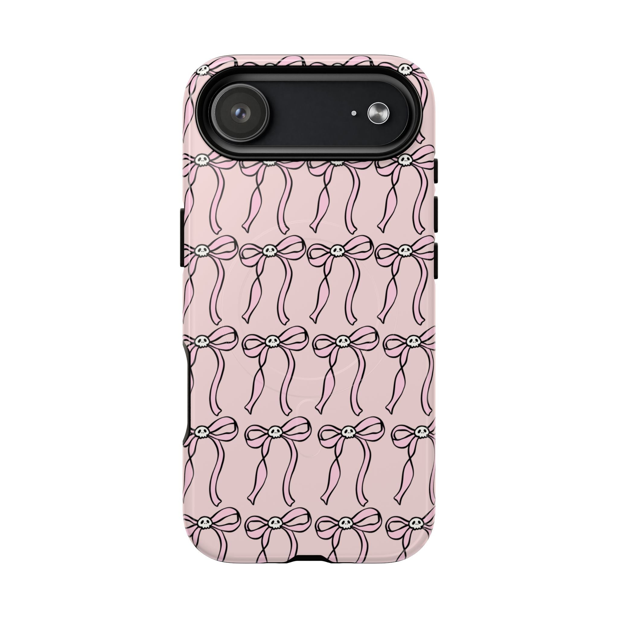 Magnetic Phone Case | Pink Skull Bows