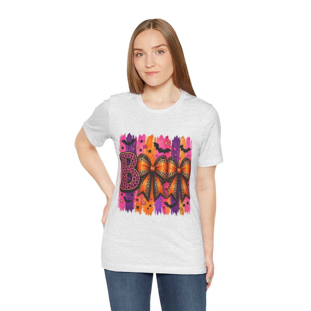 Halloween Boo T-Shirt | Cute Spooky Bow Graphic Tee