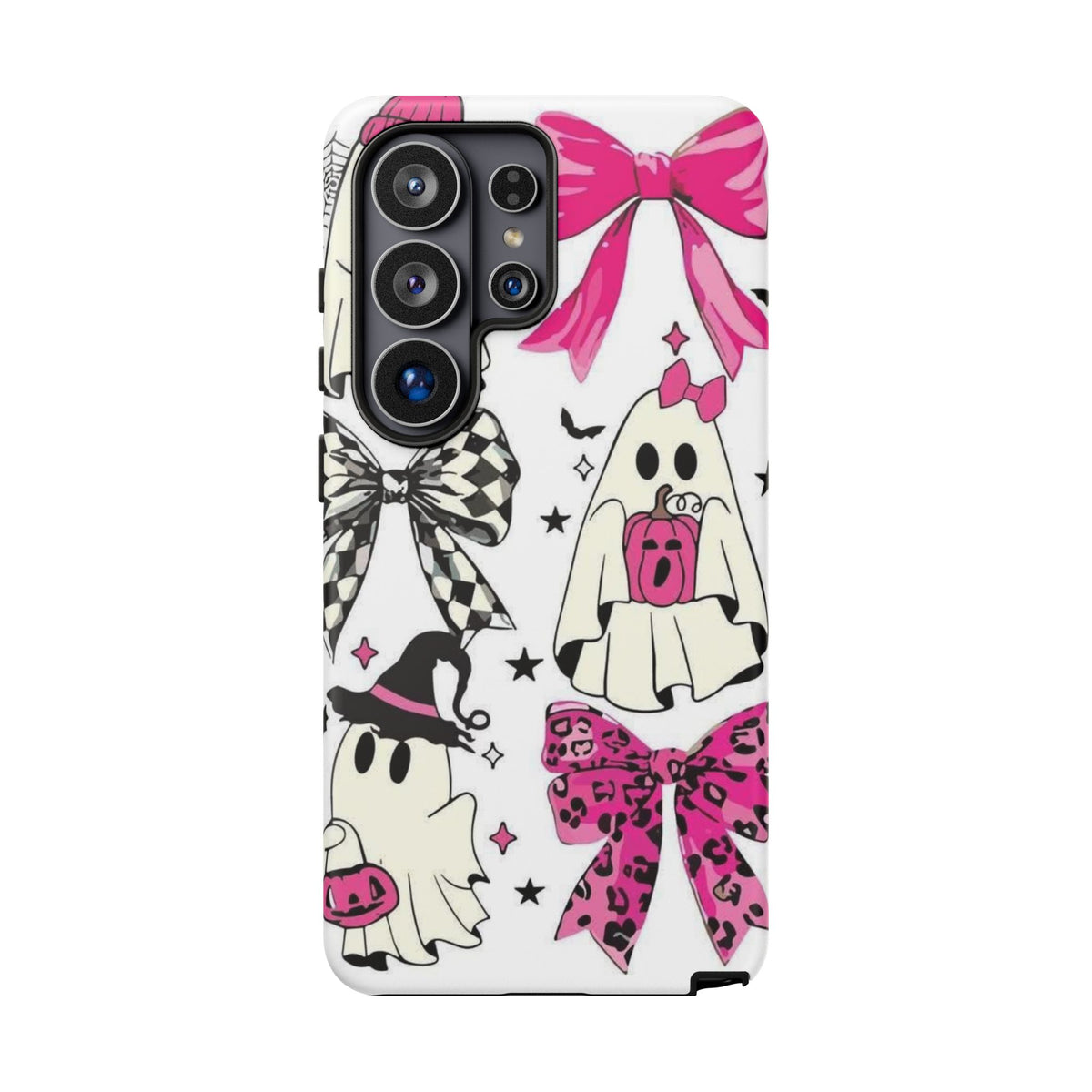 Phone Case | Cute Pink Ghosts & Bows Halloween Pattern