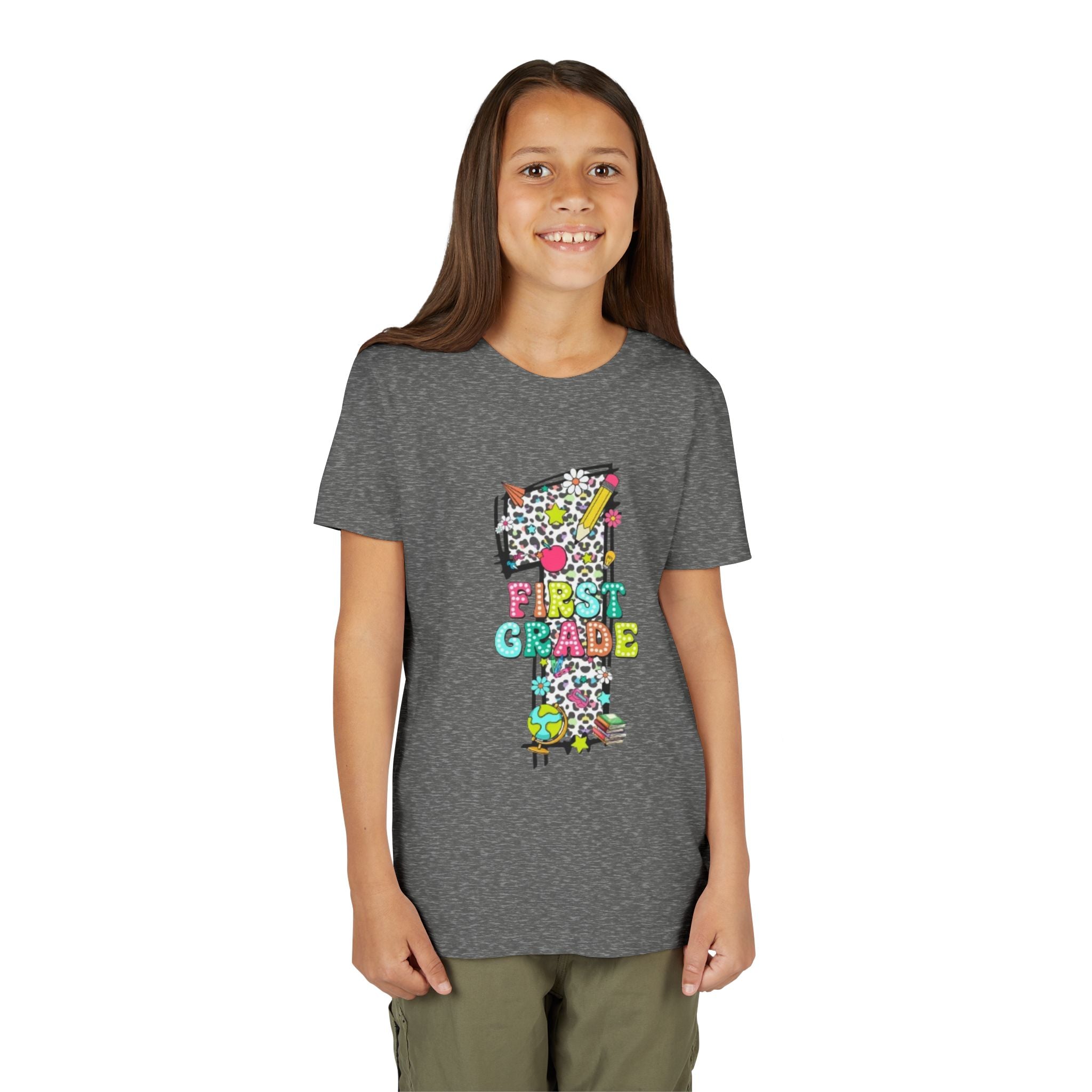 First Grade Number 1 Kids T-Shirt | Colorful Back-to-School Graphic Tee