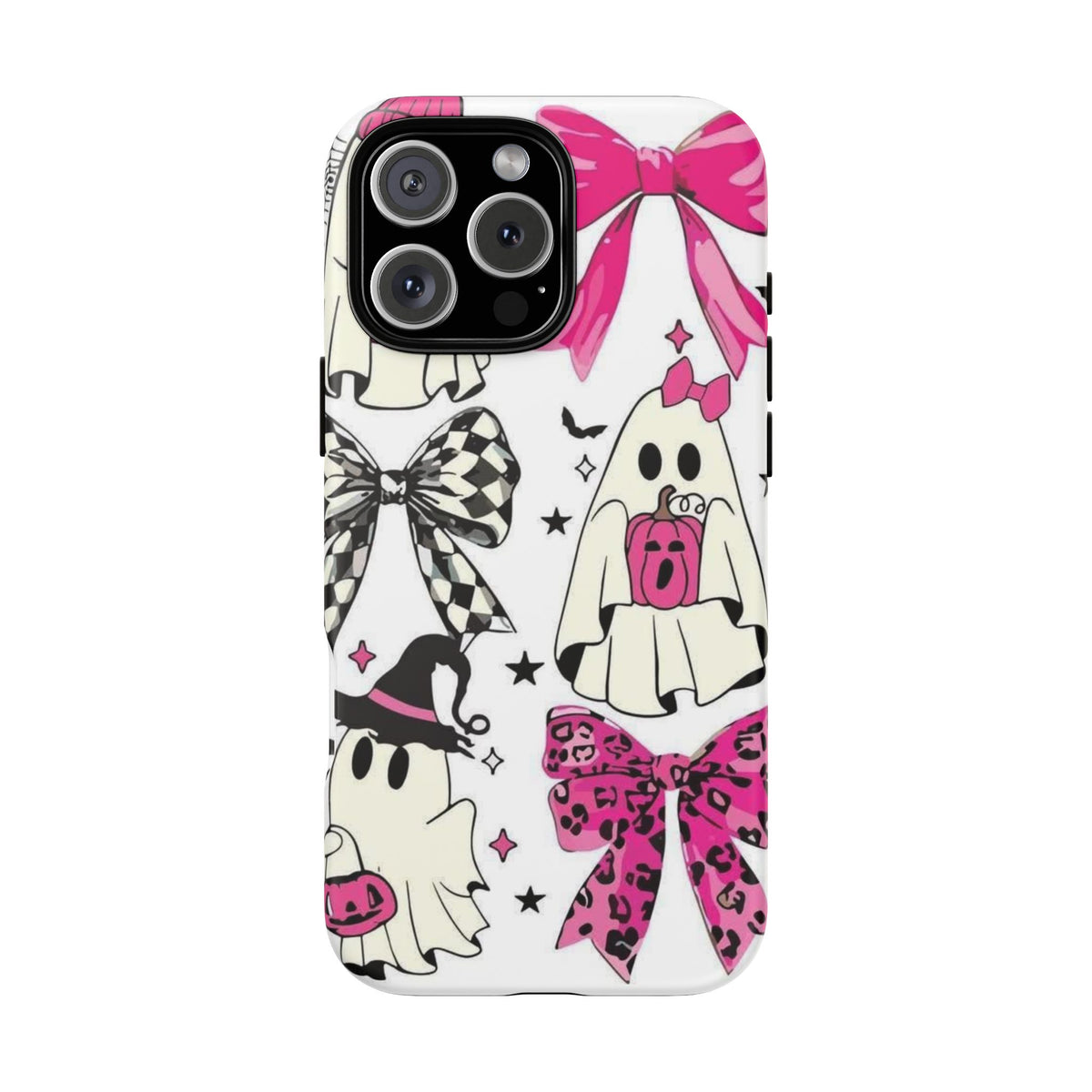Phone Case | Cute Pink Ghosts & Bows Halloween Pattern