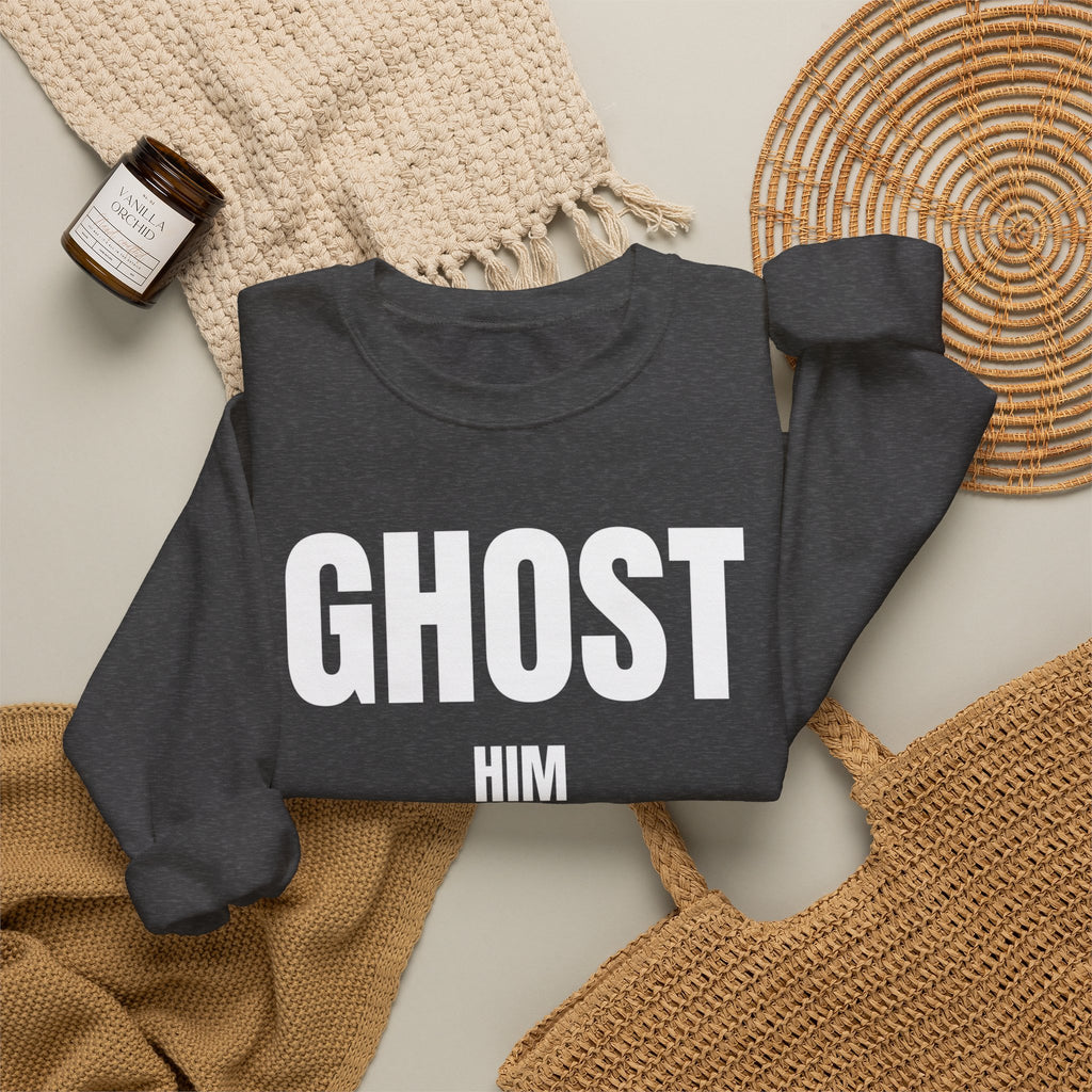 Ghost Him Crewneck Sweatshirt | Bold Halloween/Graphic