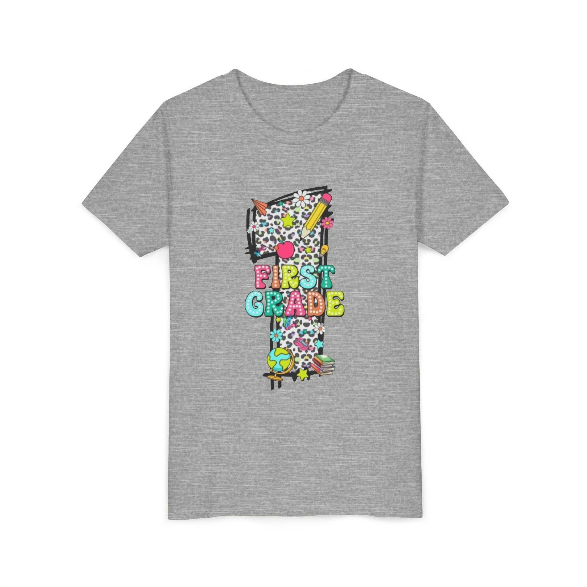 First Grade Number 1 Kids T-Shirt | Colorful Back-to-School Graphic Tee