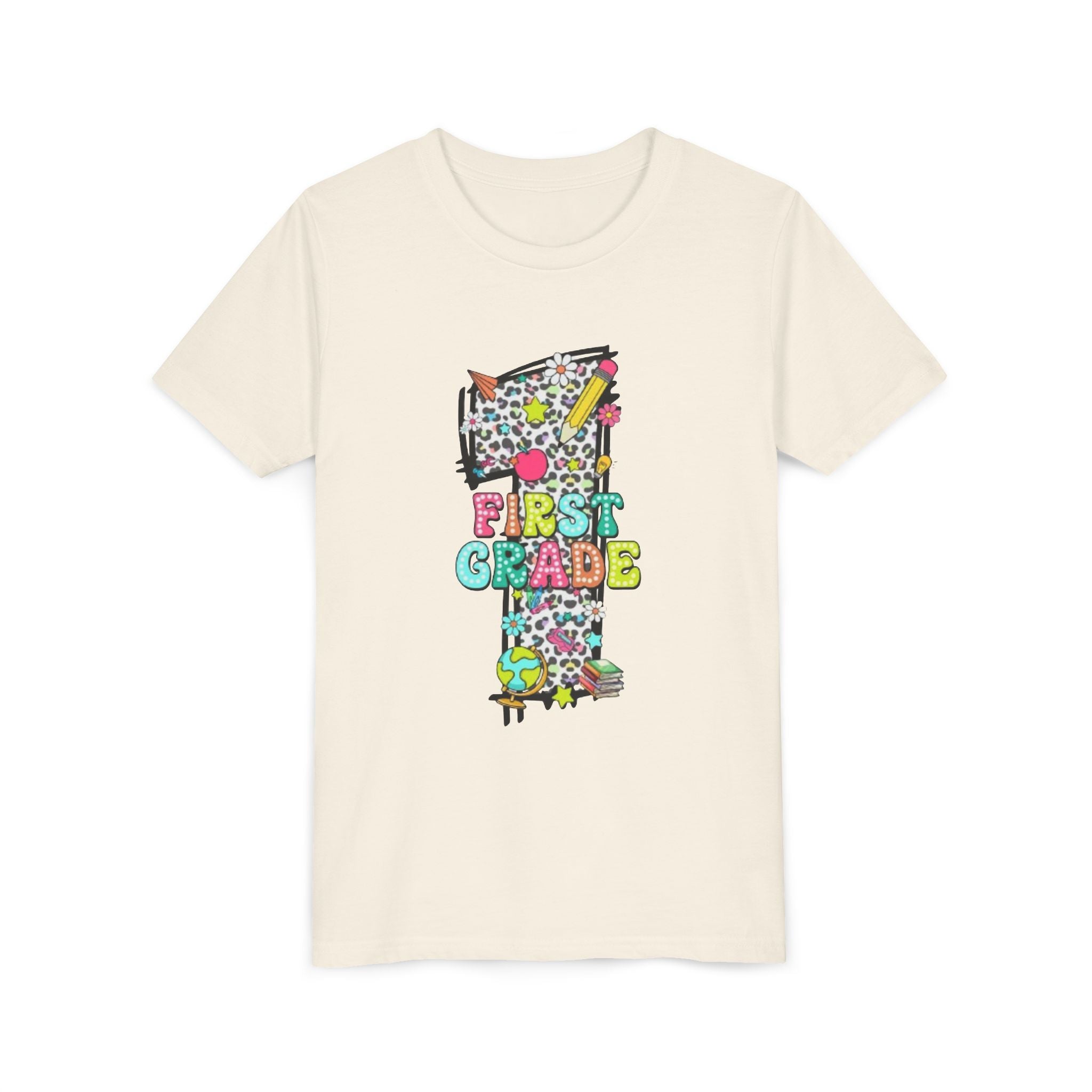 First Grade Number 1 Kids T-Shirt | Colorful Back-to-School Graphic Tee