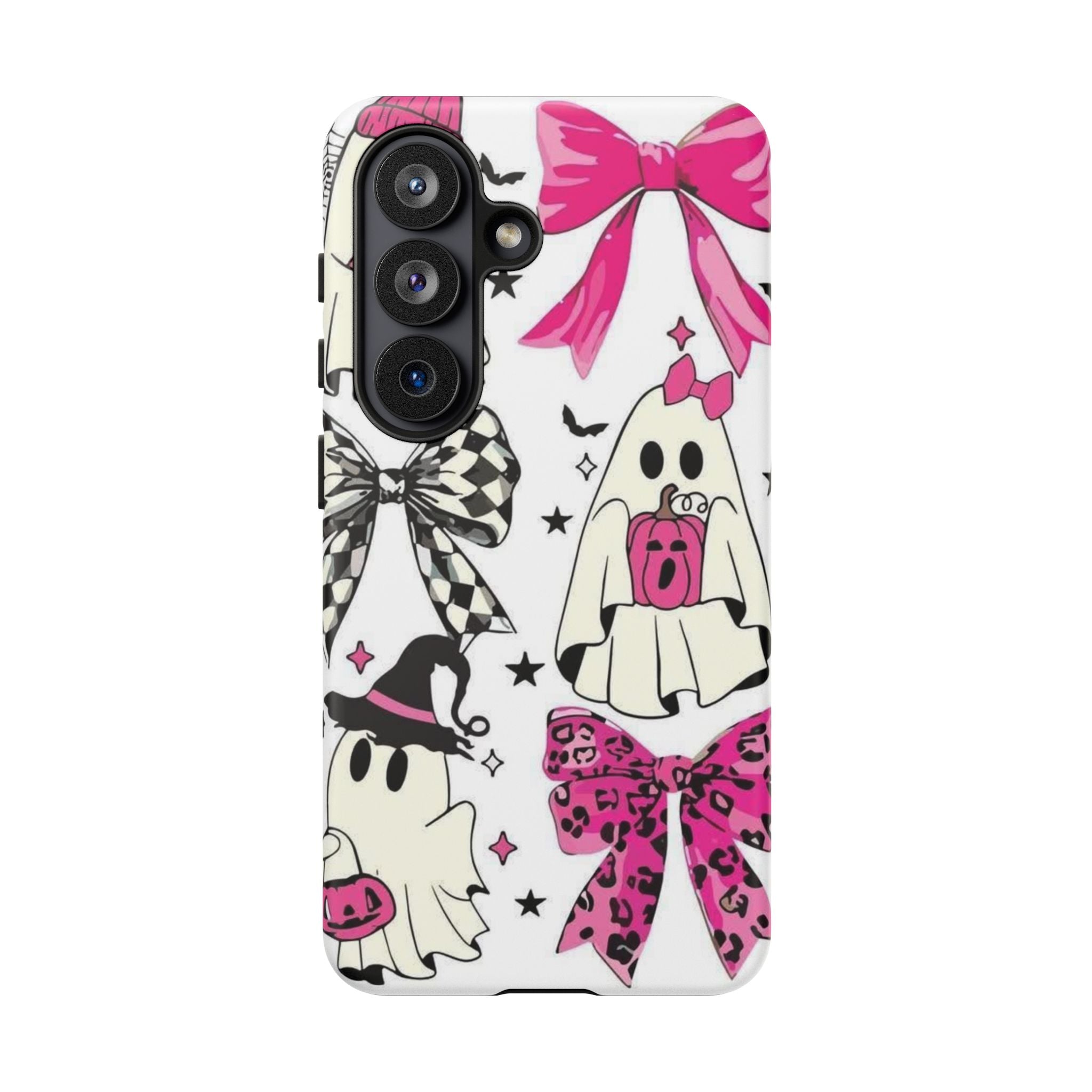 Phone Case | Cute Pink Ghosts & Bows Halloween Pattern