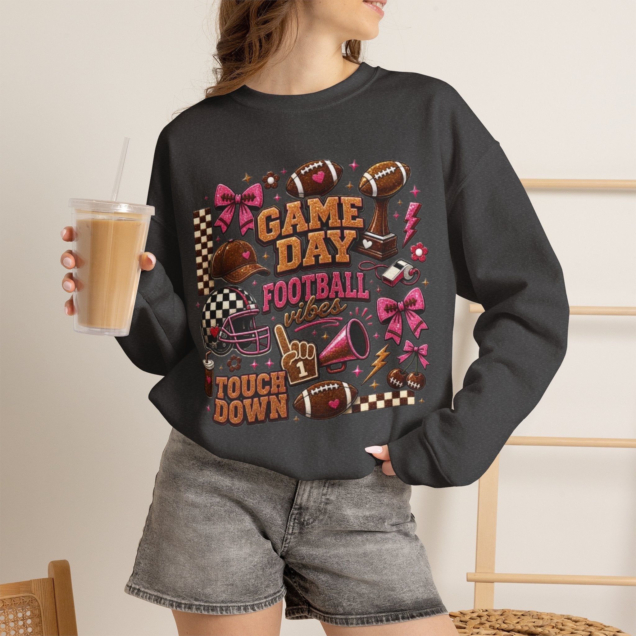 Game Day Football Crewneck Sweatshirt