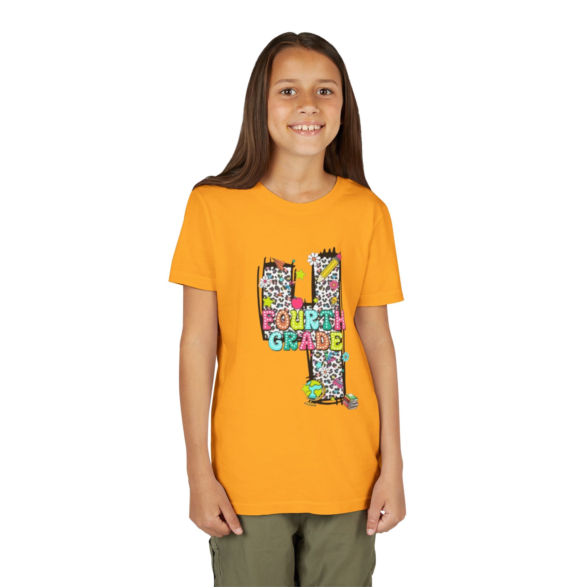 Fourth Grade Kids T‑Shirt | Colorful Number 4 School Shirt for Back to School