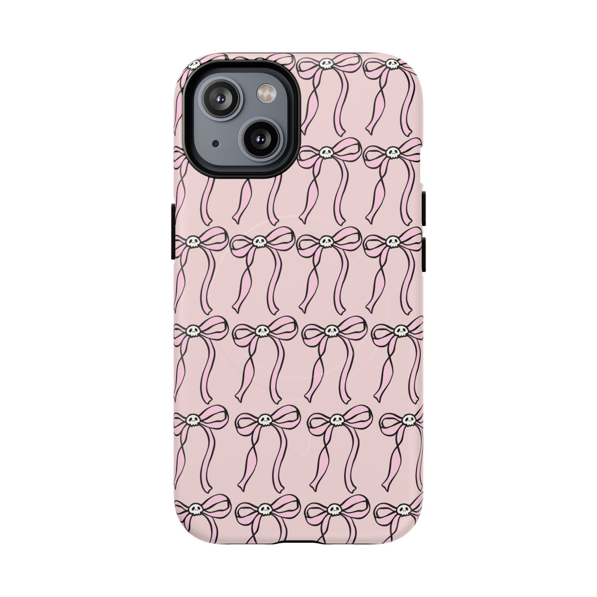 Magnetic Phone Case | Pink Skull Bows