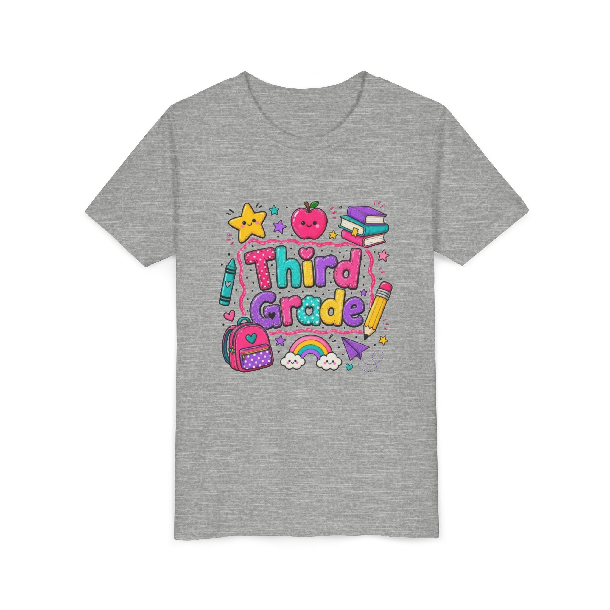 Third Grade Kids T-Shirt | Colorful Back-to-School Design