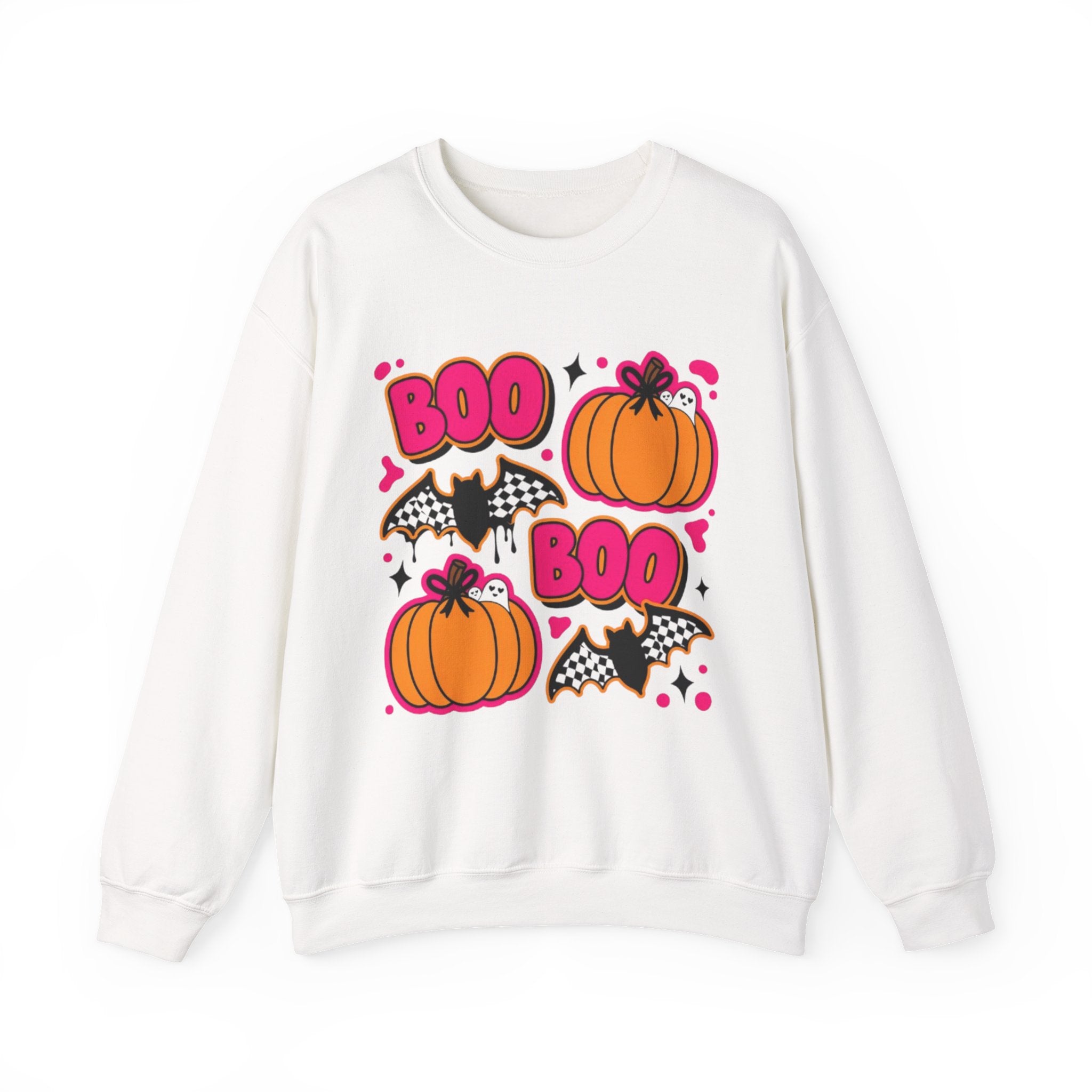 Halloween "Boo" Pumpkin & Bat Sweatshirt