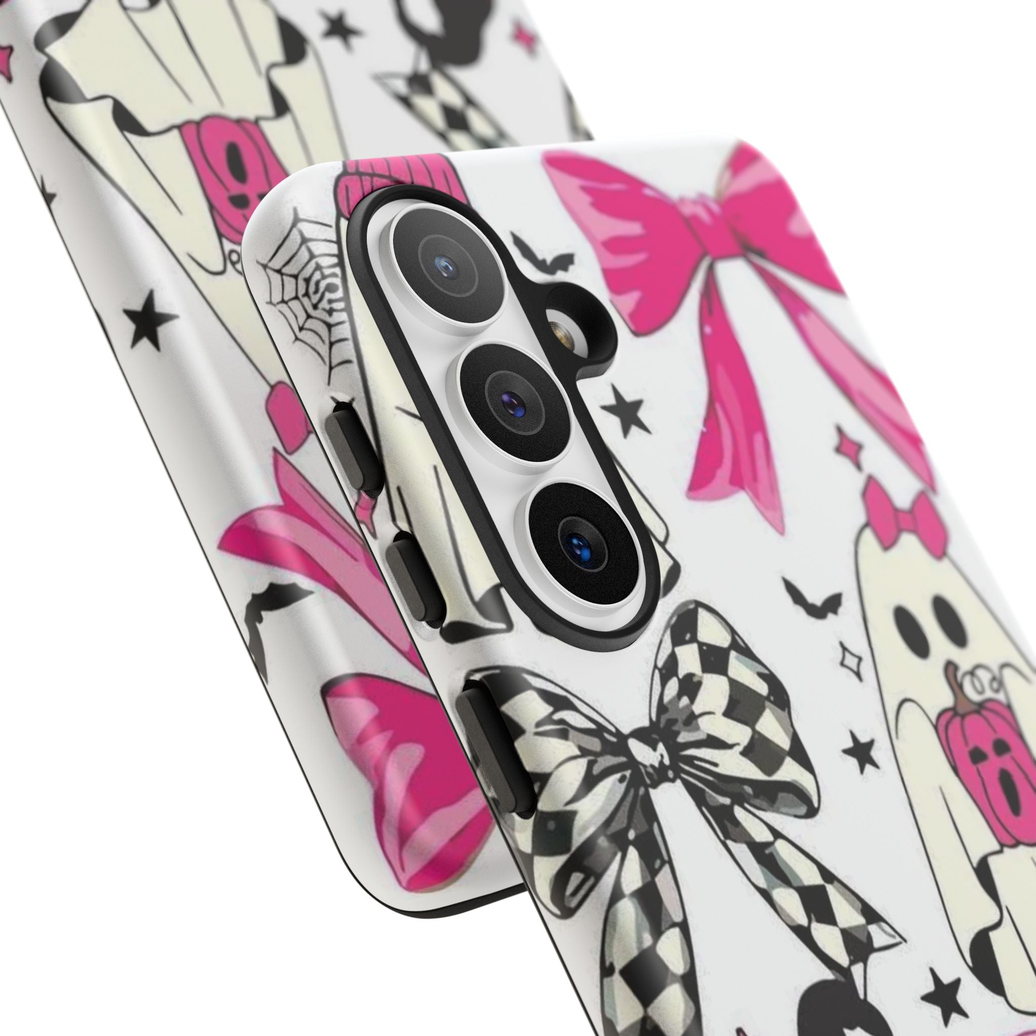 Phone Case | Cute Pink Ghosts & Bows Halloween Pattern