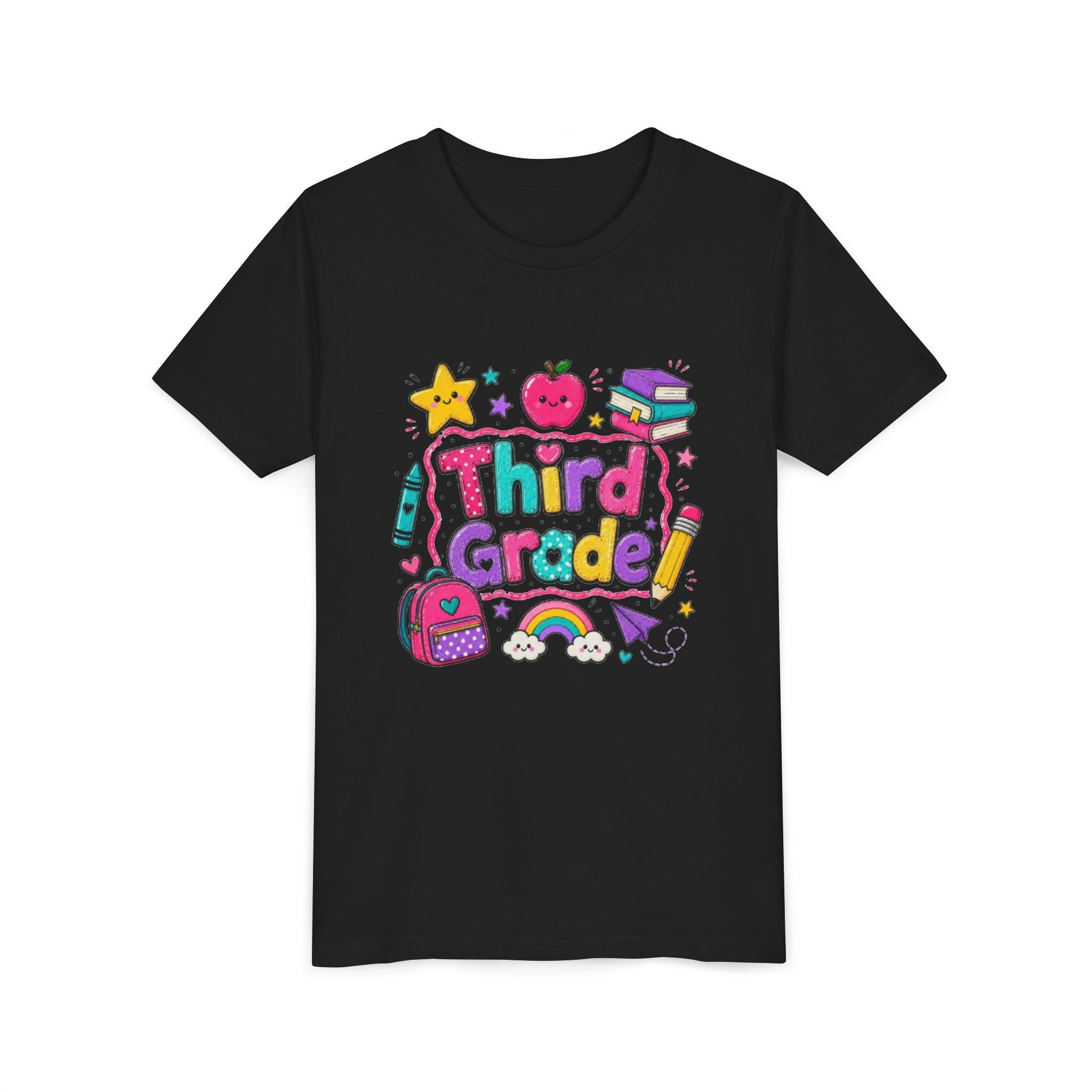 Third Grade Kids T-Shirt | Colorful Back-to-School Design