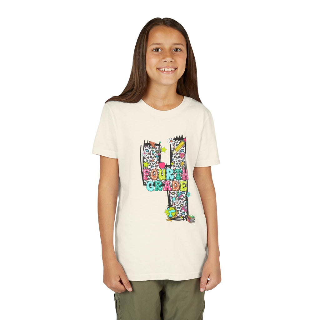 Fourth Grade Kids T‑Shirt | Colorful Number 4 School Shirt for Back to School