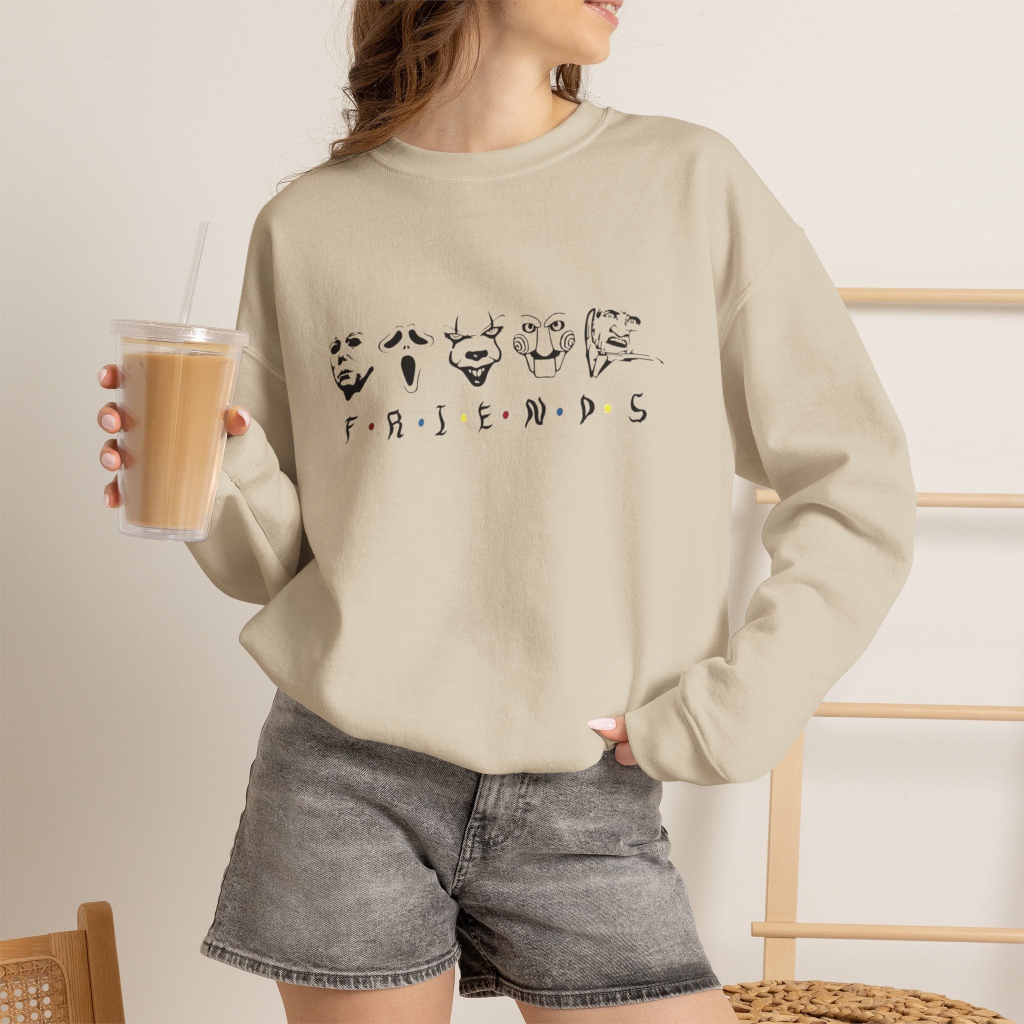 The Faces Of Halloween Crewneck Sweatshirt