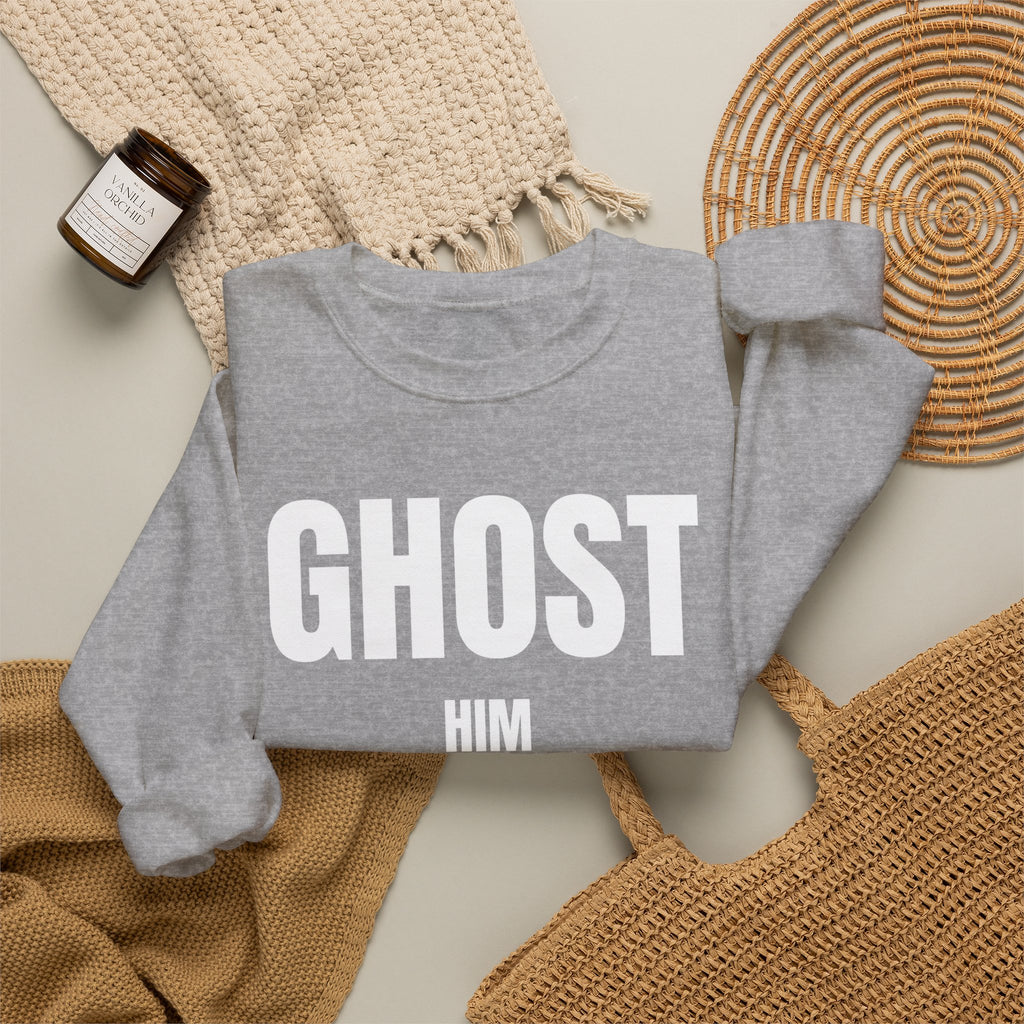 Ghost Him Crewneck Sweatshirt | Bold Halloween/Graphic