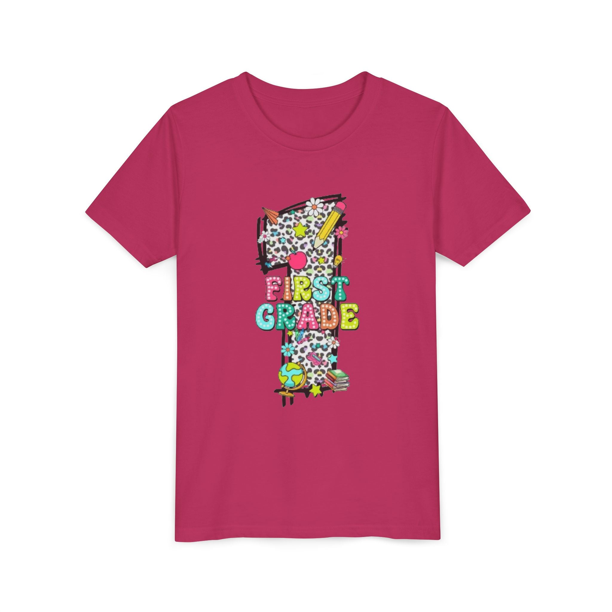First Grade Number 1 Kids T-Shirt | Colorful Back-to-School Graphic Tee