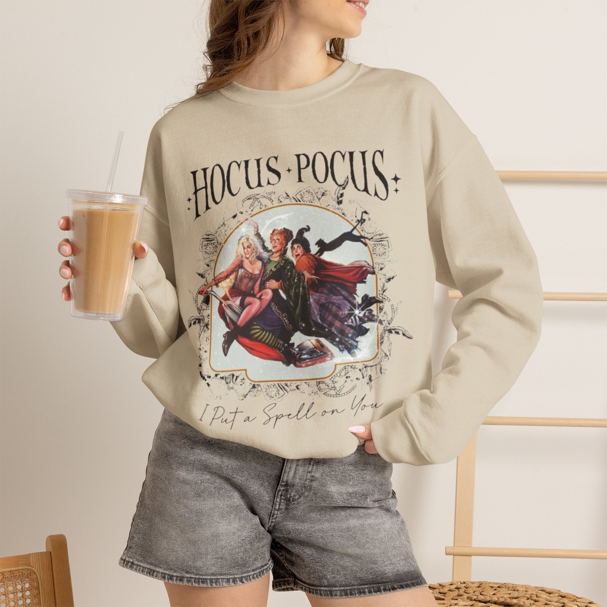 Hocus Pocus Vintage Witch Crewneck Sweatshirt | “I Put a Spell on You”