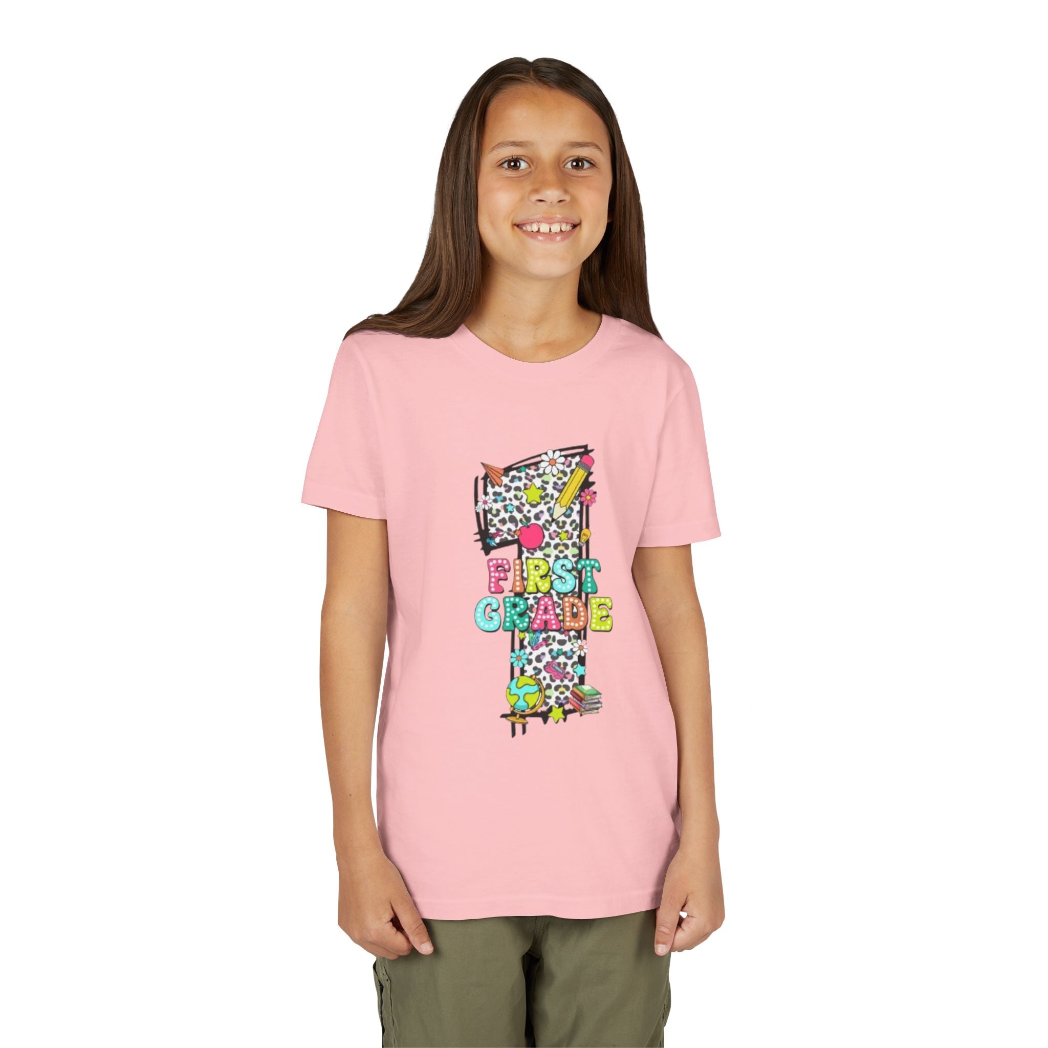 First Grade Number 1 Kids T-Shirt | Colorful Back-to-School Graphic Tee