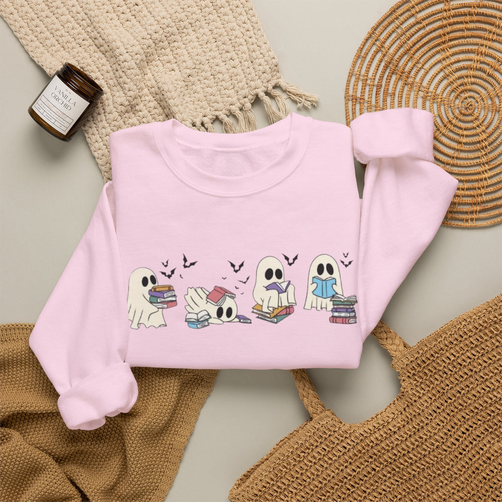 Ghost Book Reading Graphic Crewneck