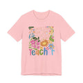 Teacher Floral Graphic Tee | "Teacher" Colorful Flowers Back-to-School T-Shirt