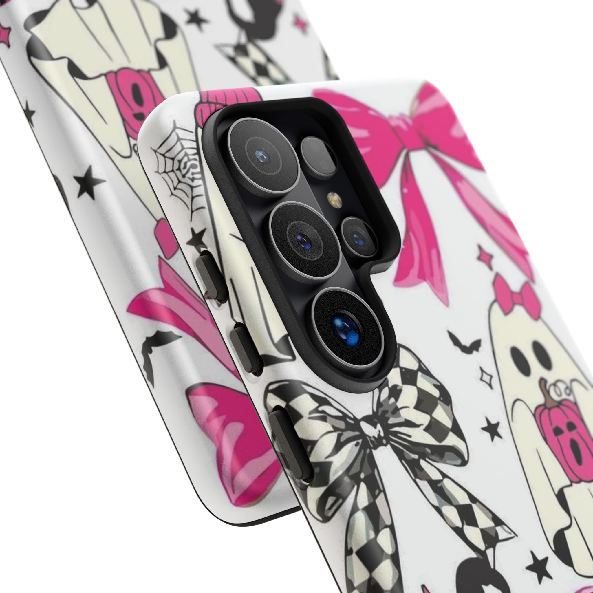 Phone Case | Cute Pink Ghosts & Bows Halloween Pattern