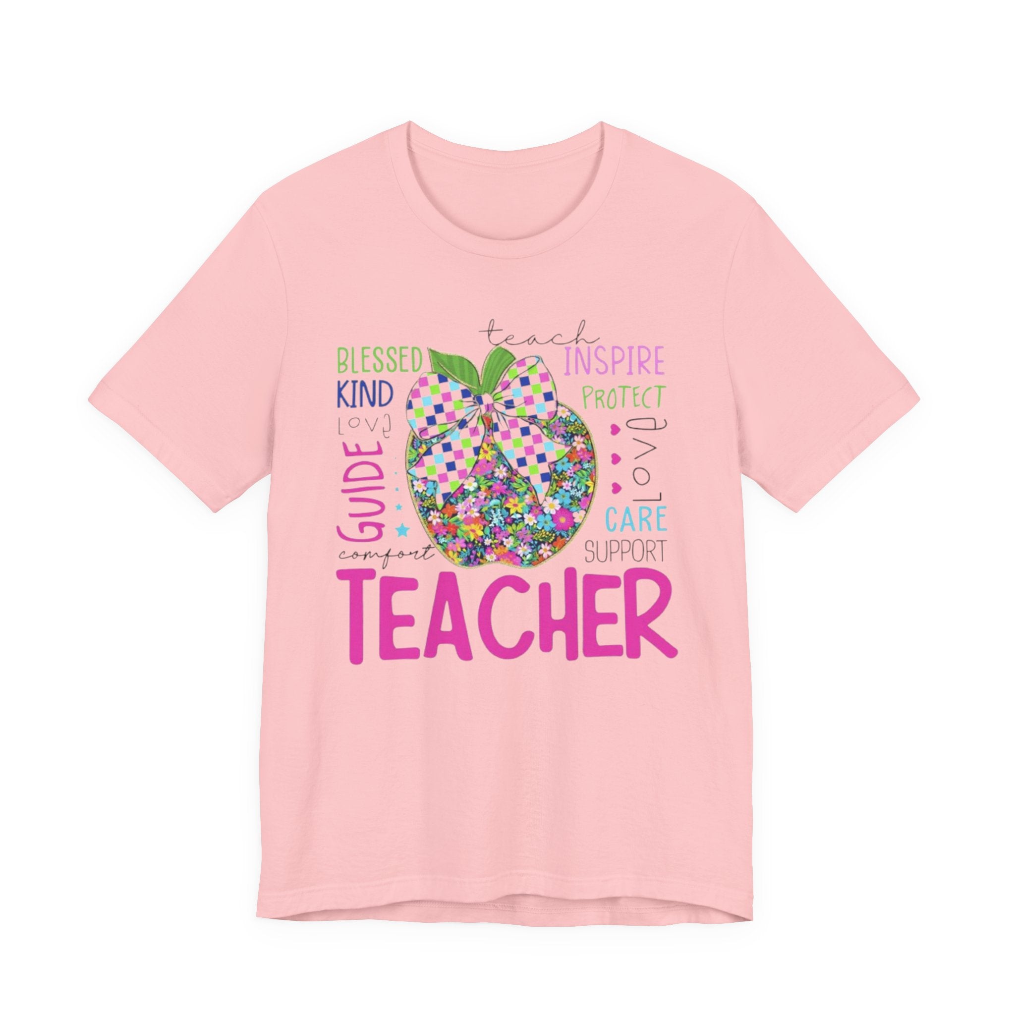 Teacher Apple Graphic Tee | Inspirational Words School Staff Gift