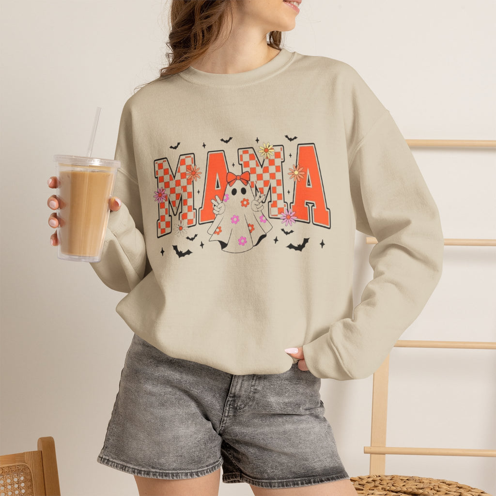 Mama Ghosts Crewneck | Halloween Mama Graphic Sweatshirt