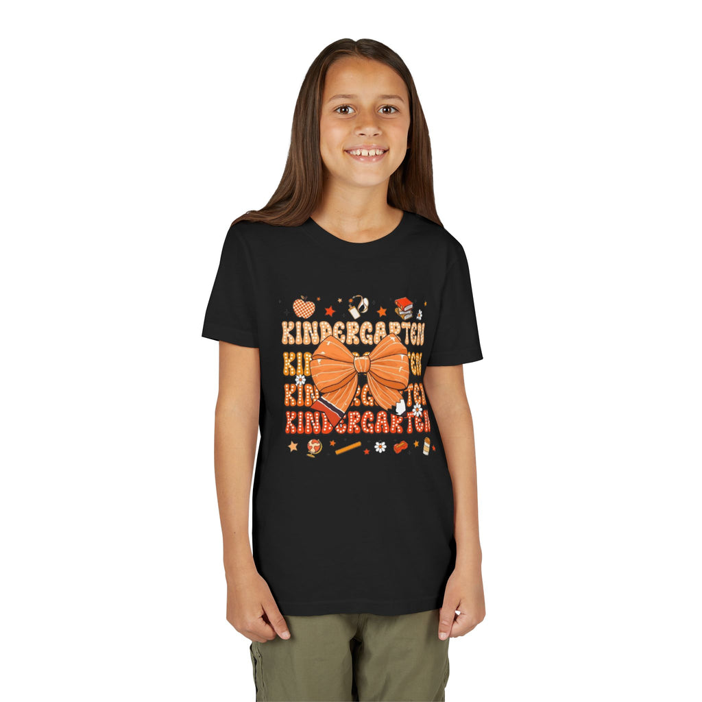 Kindergarten Youth T‑Shirt | Back-to-School Orange Bow Design