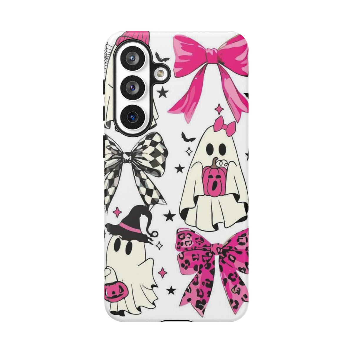 Phone Case | Cute Pink Ghosts & Bows Halloween Pattern