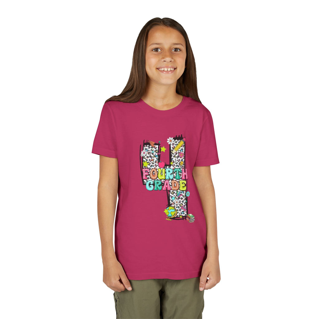 Fourth Grade Kids T‑Shirt | Colorful Number 4 School Shirt for Back to School