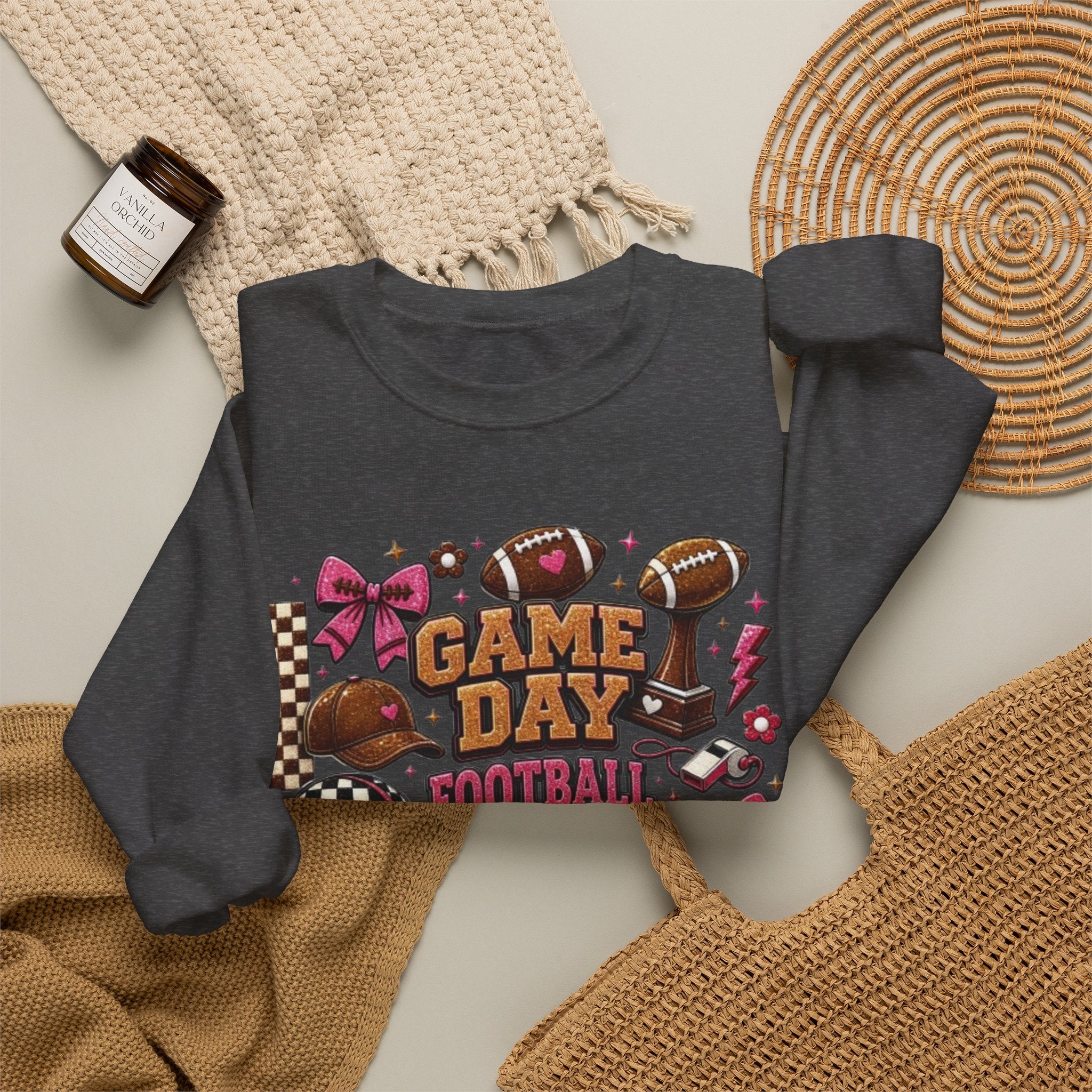 Game Day Football Crewneck Sweatshirt