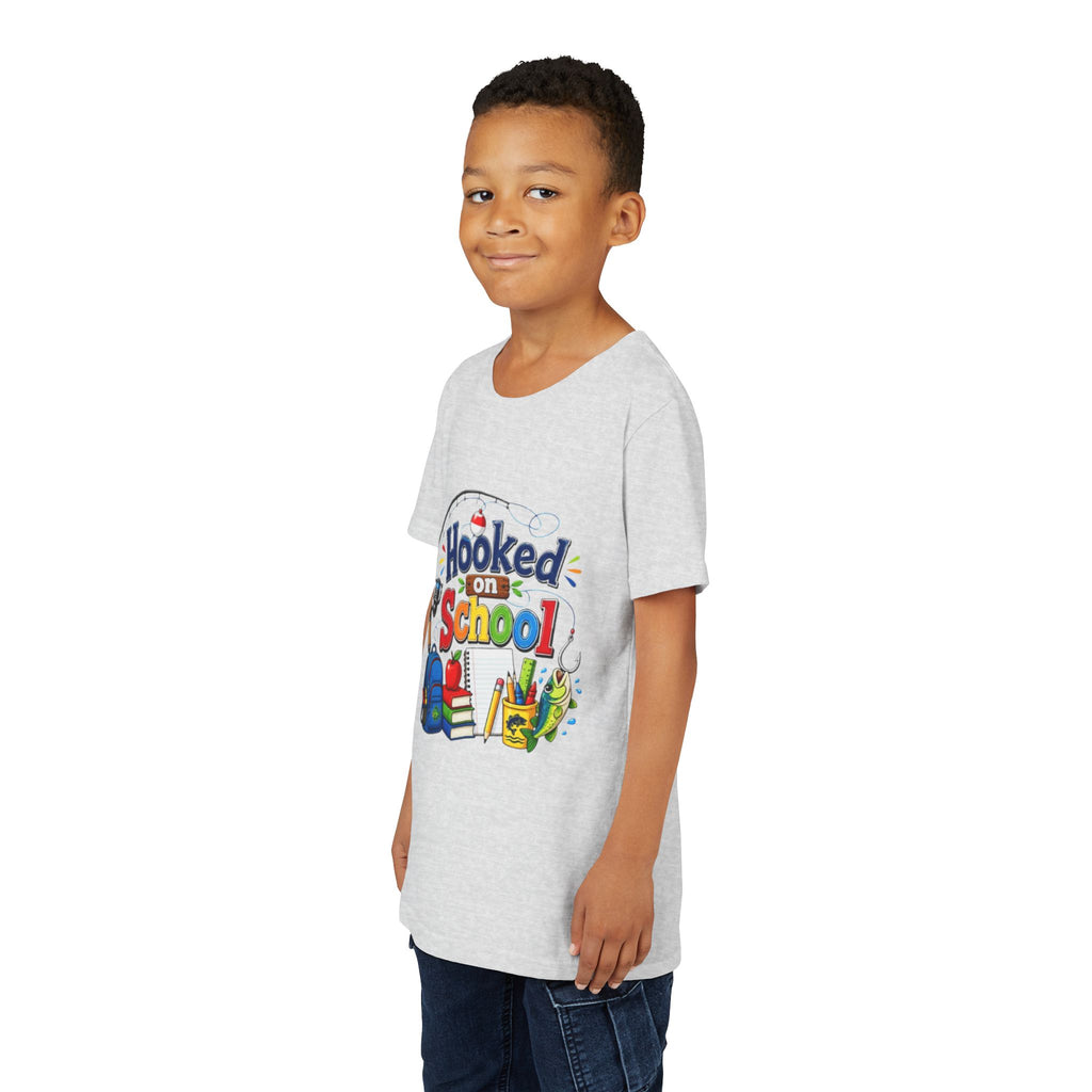 Youth Tee | "Hooked on School" Back-to-School Kids' Shirt