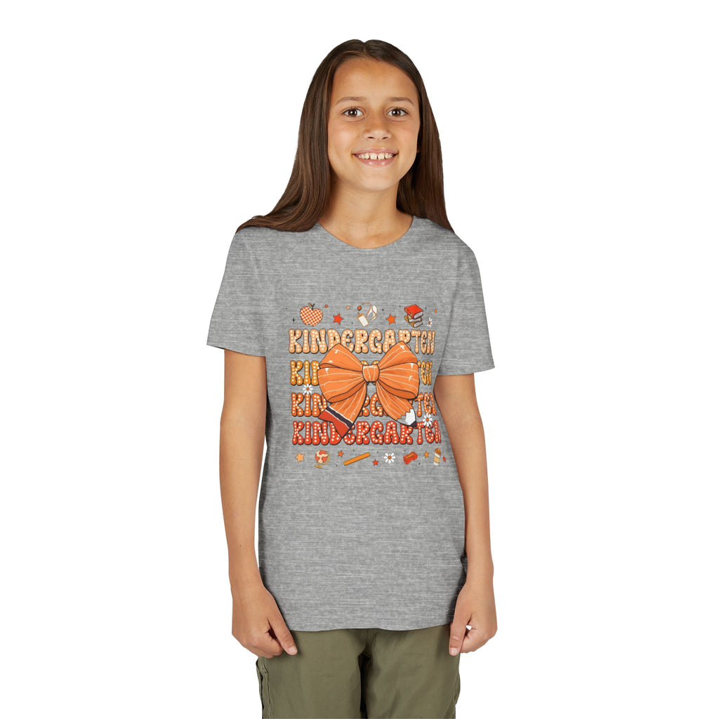 Kindergarten Youth T‑Shirt | Back-to-School Orange Bow Design
