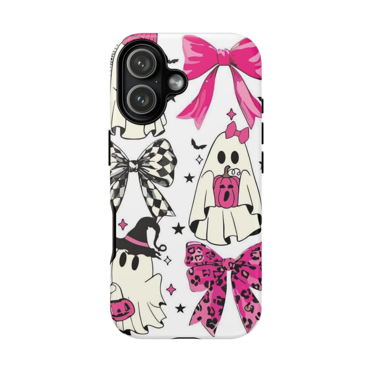 Phone Case | Cute Pink Ghosts & Bows Halloween Pattern
