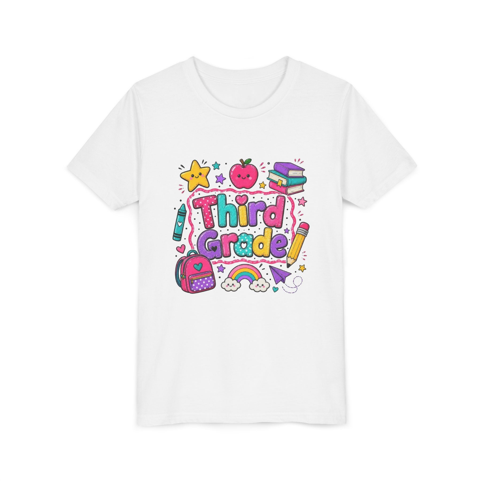 Third Grade Kids T-Shirt | Colorful Back-to-School Design