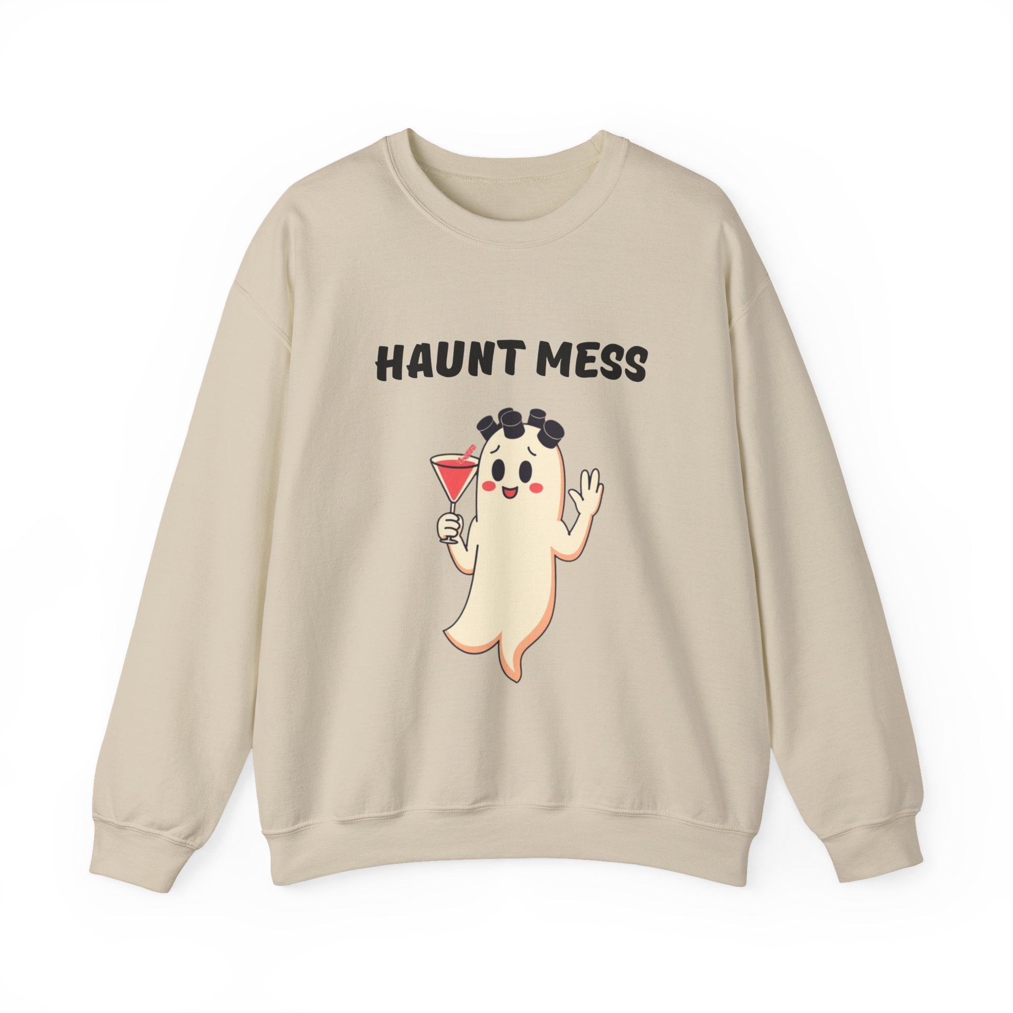 "Haunt Mess" Cute Ghost Halloween Pullover